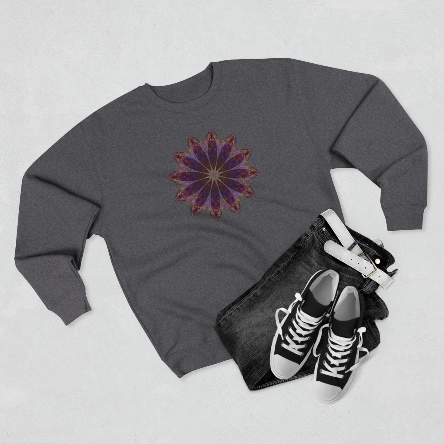 Unisex Crewneck Sweatshirt - Love Light Mandalas No.11