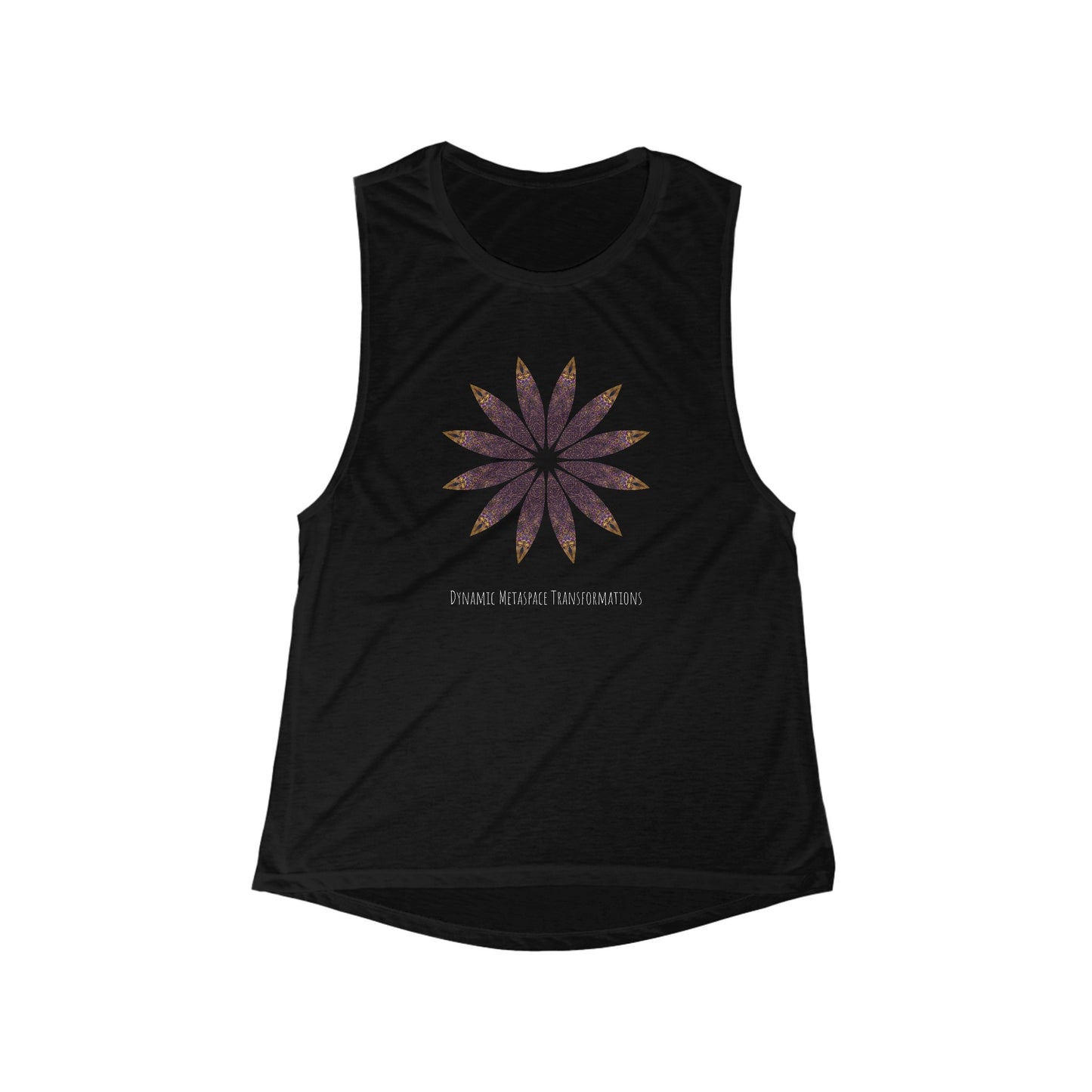 Women's Flowy Scoop Muscle Tank - Love Light Mandalas No.2