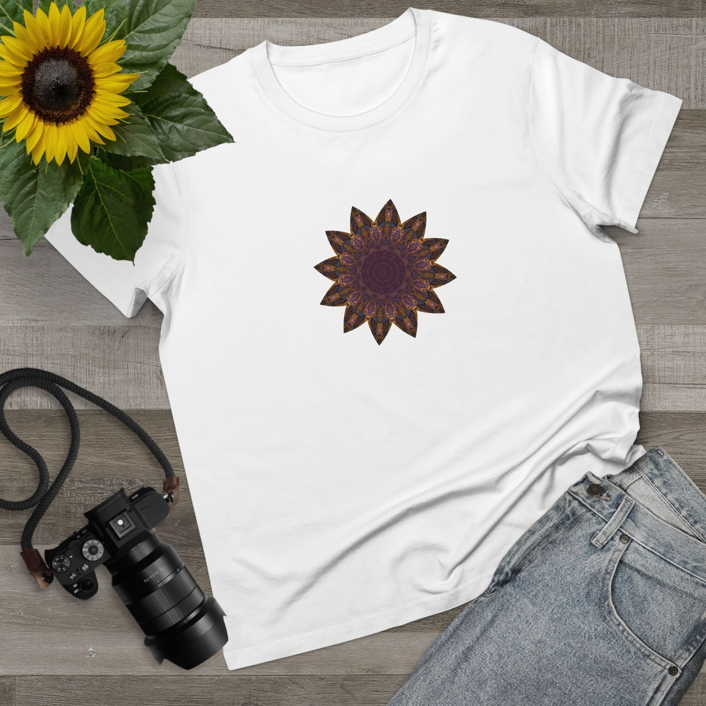 Women’s Maple Tee - Love Light Mandalas No.1