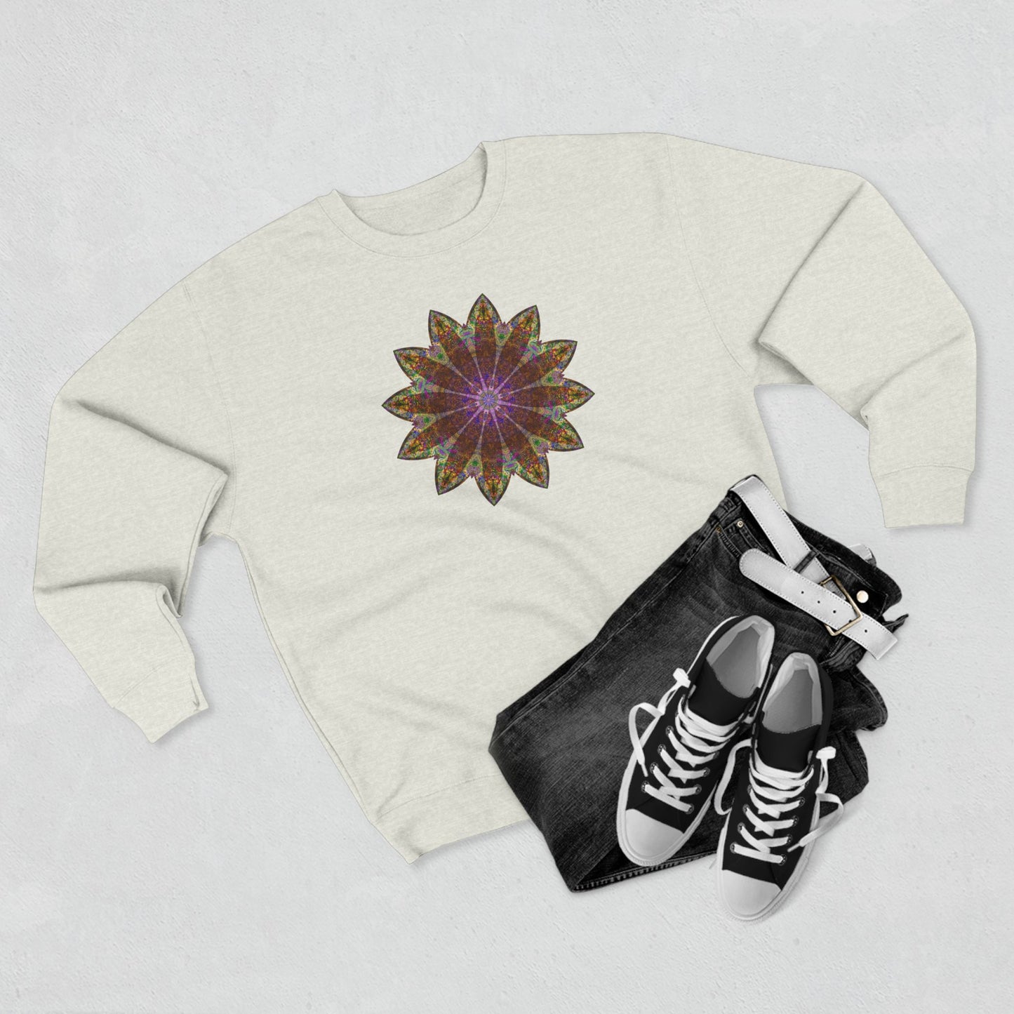 Unisex Crewneck Sweatshirt - Love Light Mandalas No.13