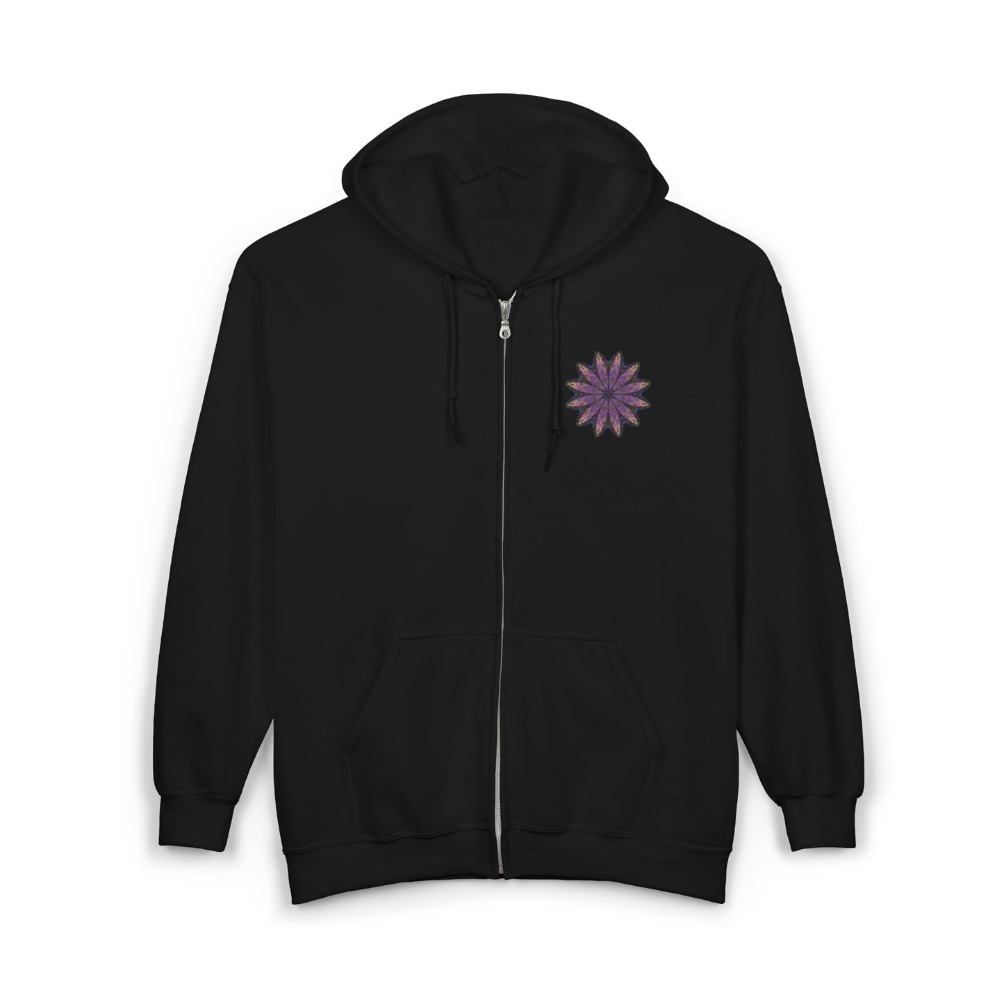 Unisex Heavy Blend™ Full Zip Hooded Sweatshirt - Love Light Mandalas No.24