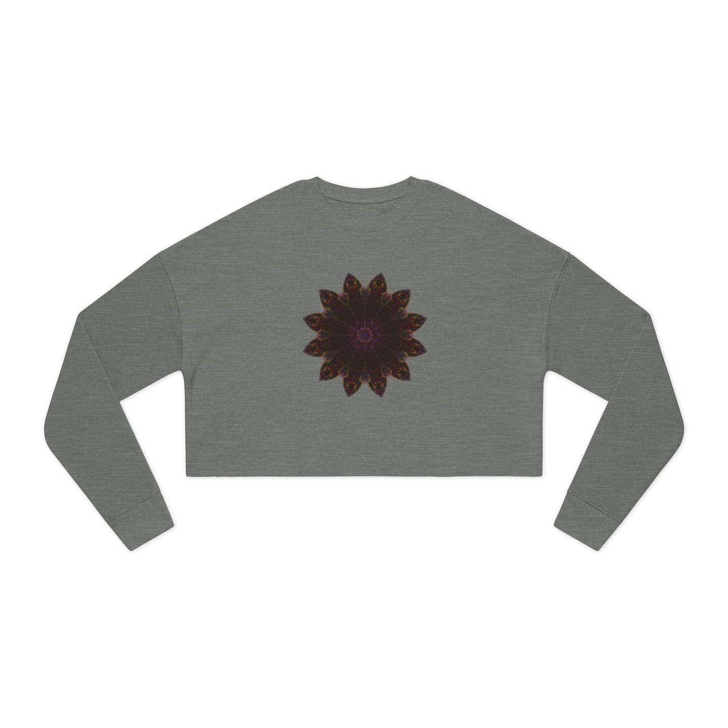 Women's Cropped Sweatshirt - Love Light Mandalas No.12
