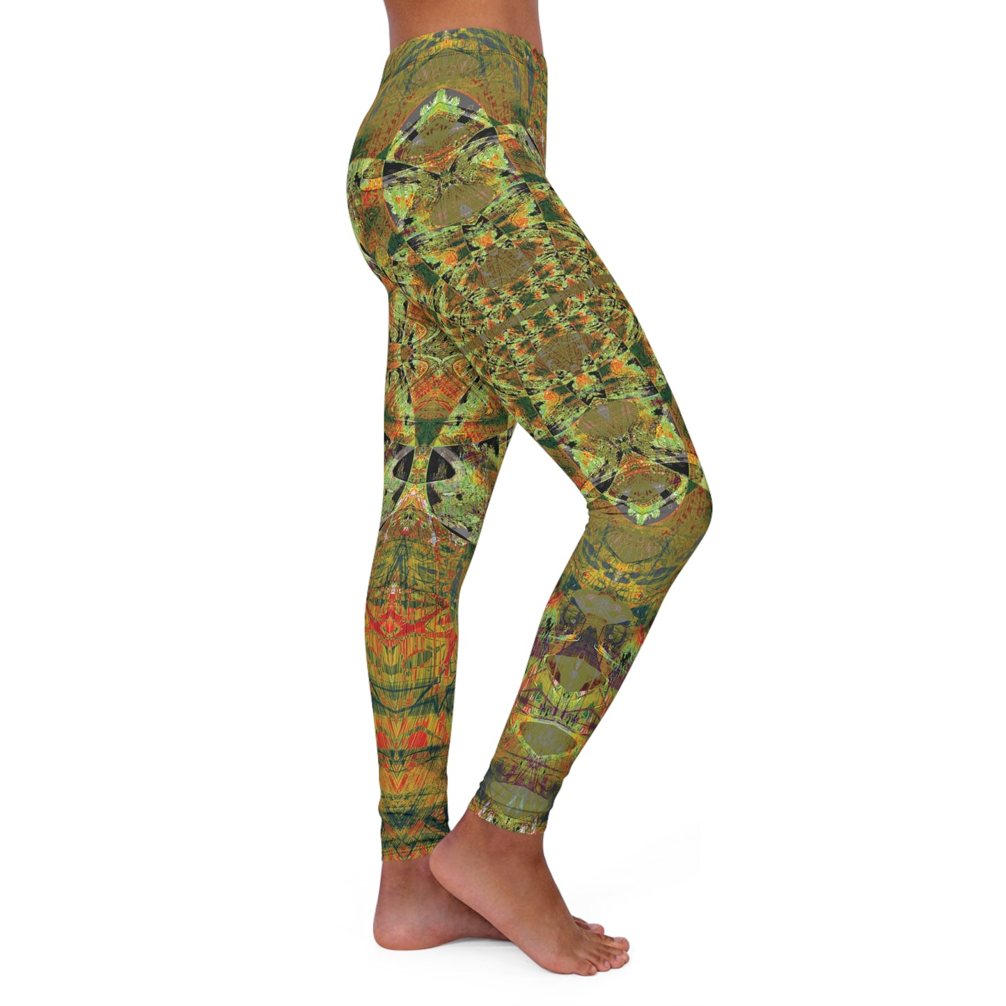 Spandex Leggings - Love Light Fractals No.4a