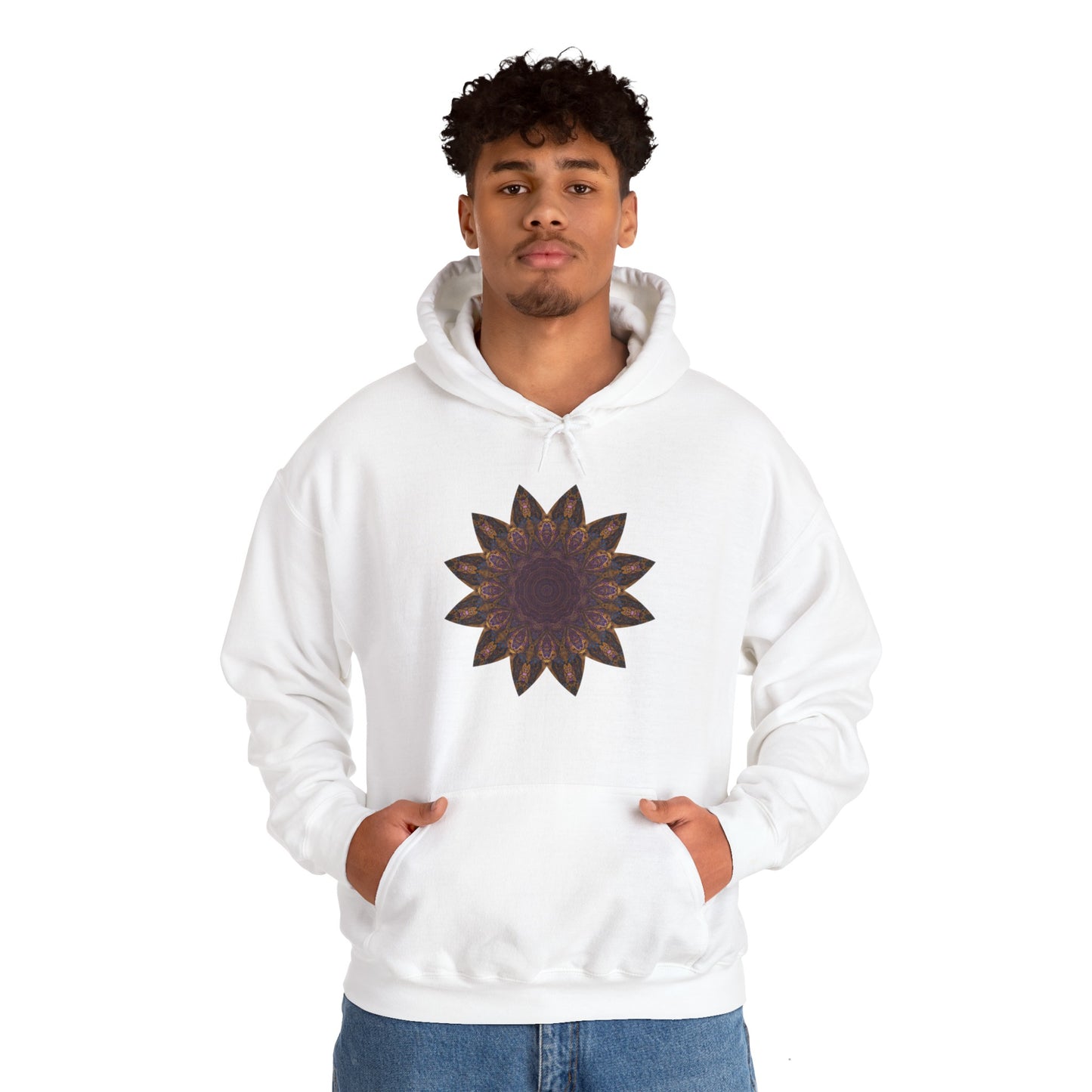 Unisex Heavy Blend™ Hooded Sweatshirt - Love Light Mandalas No.1