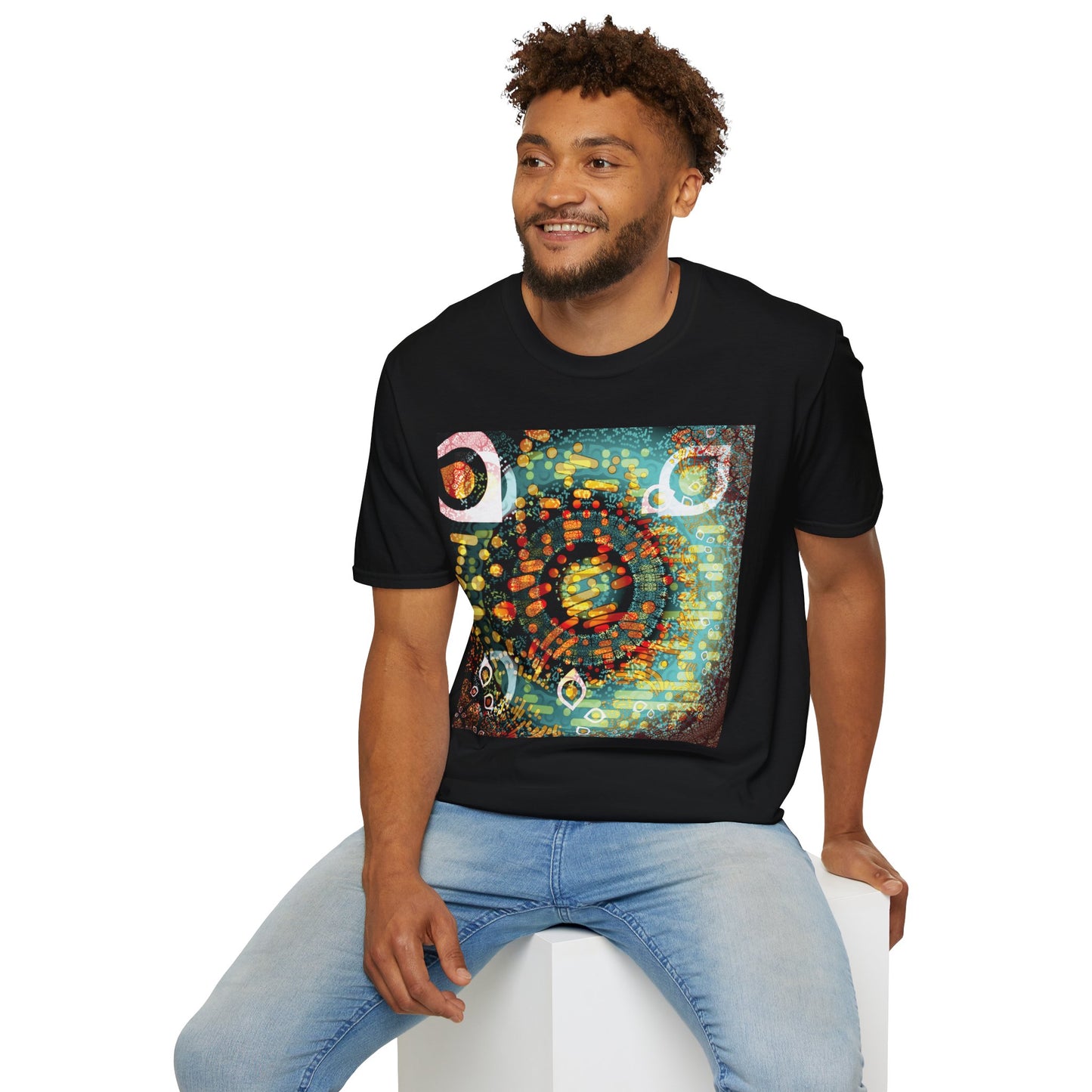 Unisex Softstyle T-Shirt - Psychedelic QR No.1