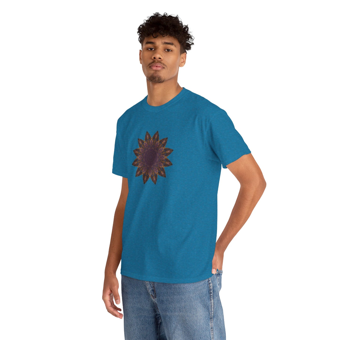 Unisex Heavy Cotton Tee - Love Light Mandalas No.1