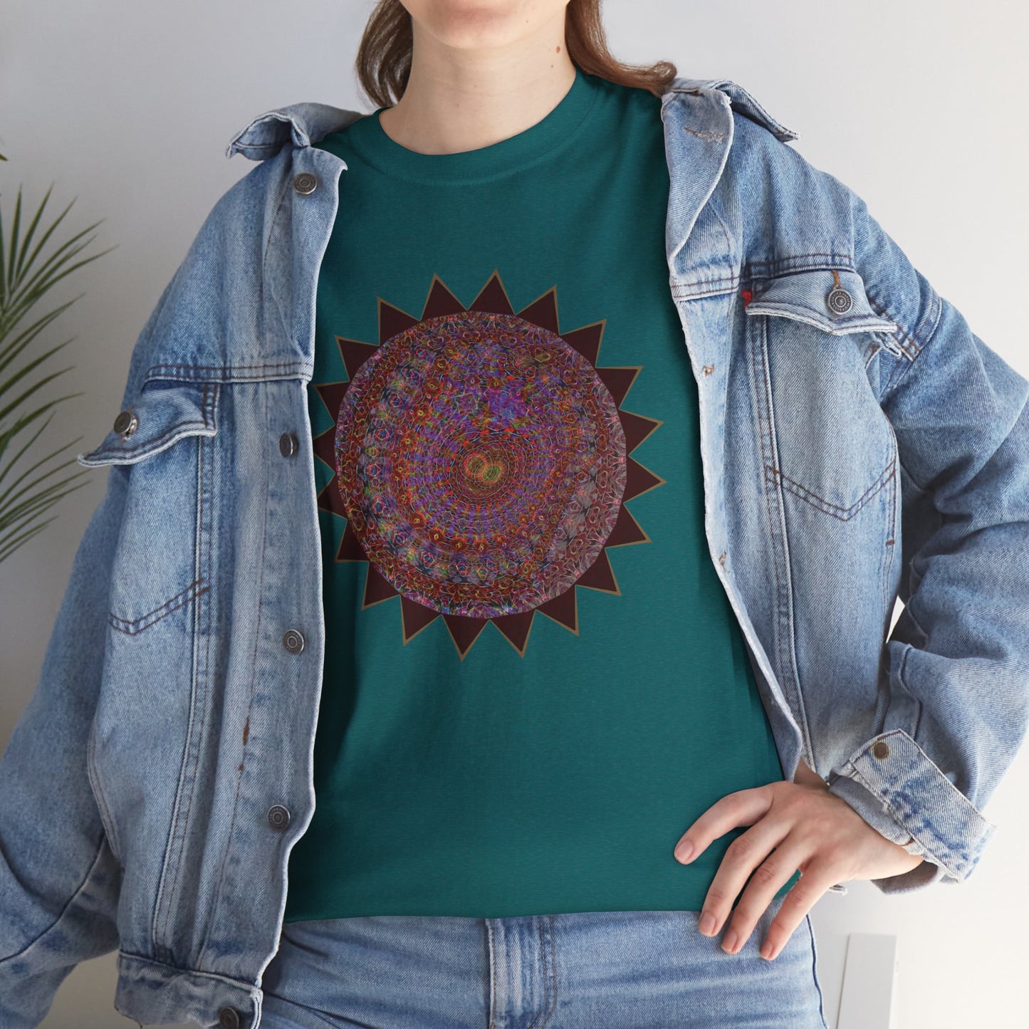 Unisex Heavy Cotton Tee - Mycelium Mandalas No.M18K4