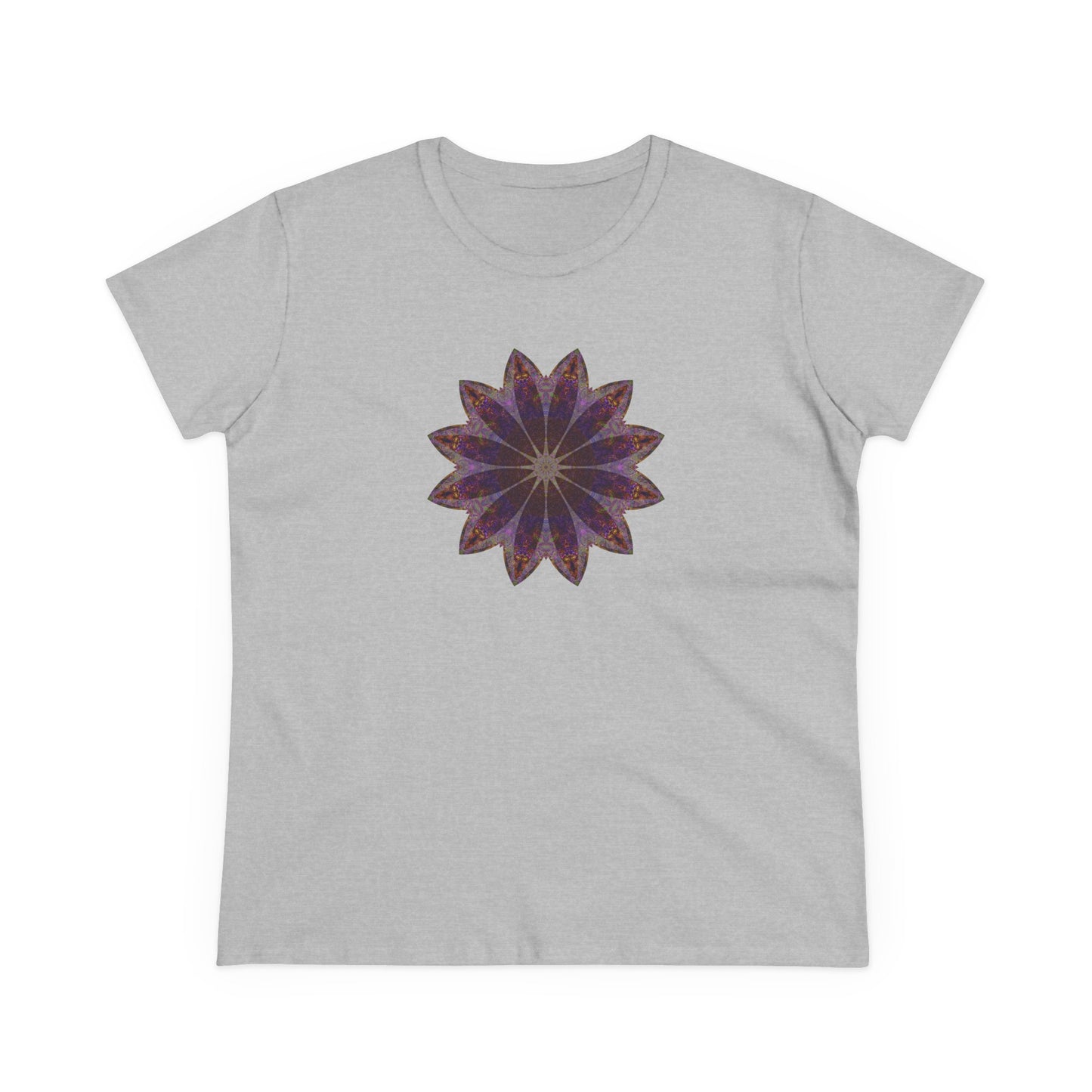 Women's Midweight Cotton Tee - Love Light Mandalas No.11