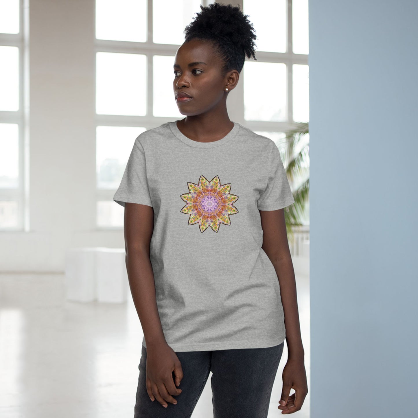 Women’s Maple Tee - Love Light Mandalas No.14