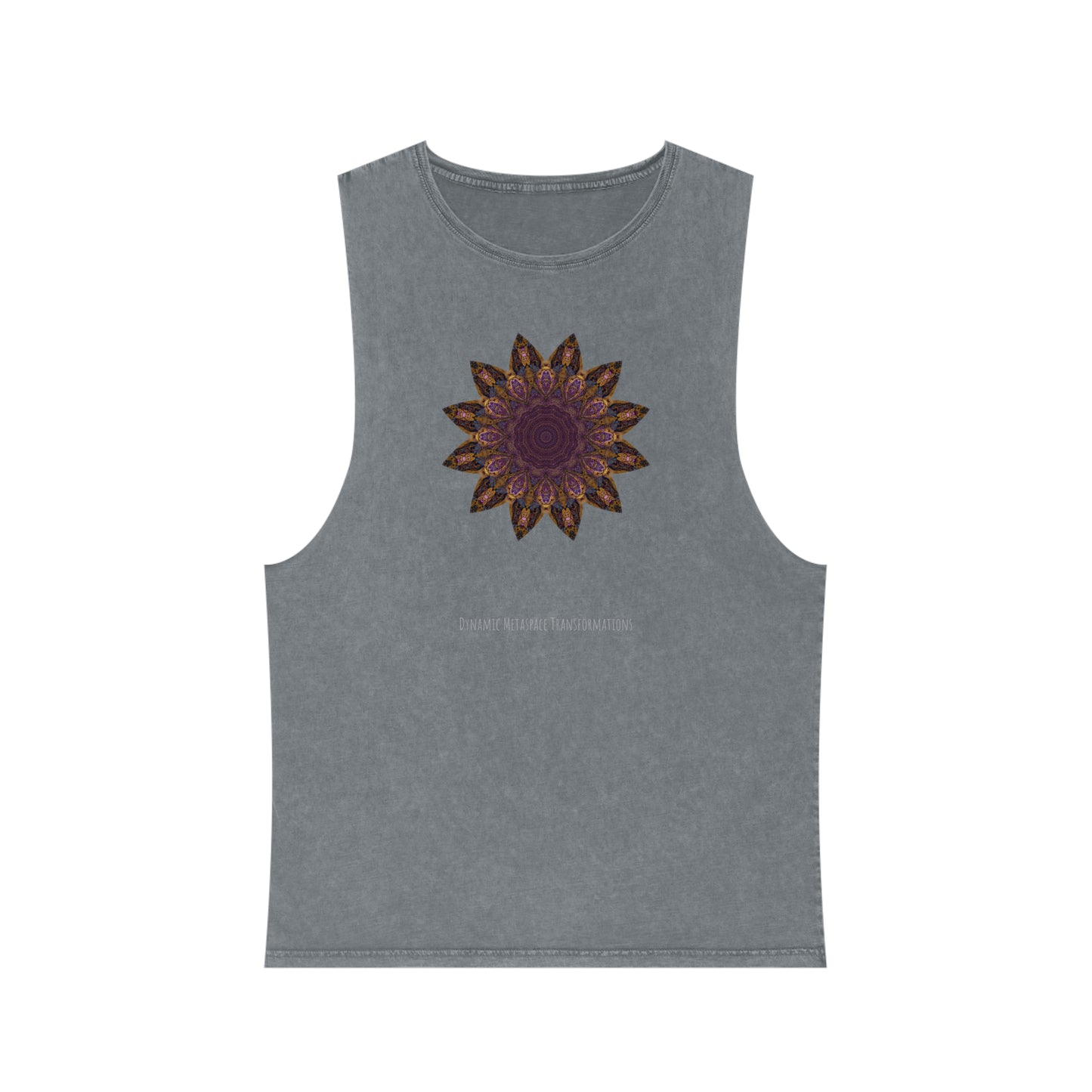 Unisex Stonewash Tank Top - Love Light Mandalas No.1