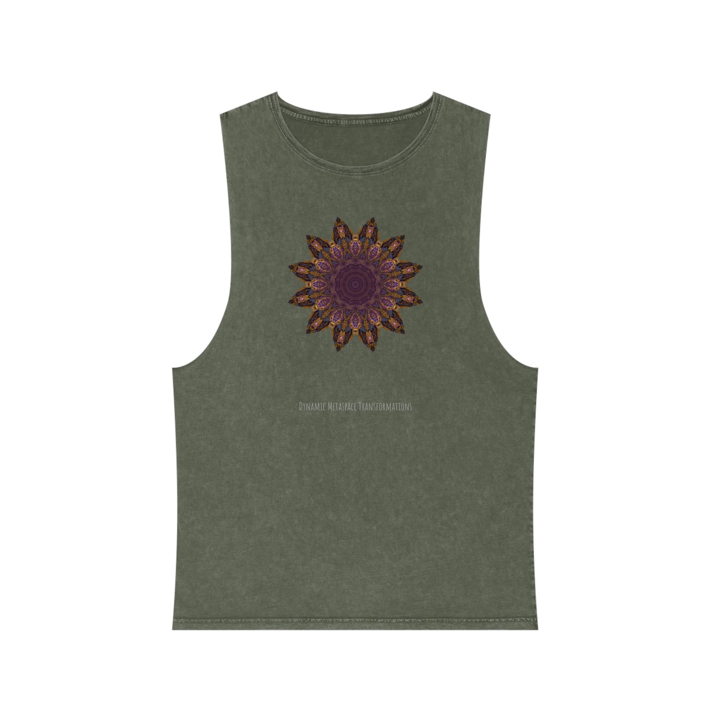 Unisex Stonewash Tank Top - Love Light Mandalas No.1