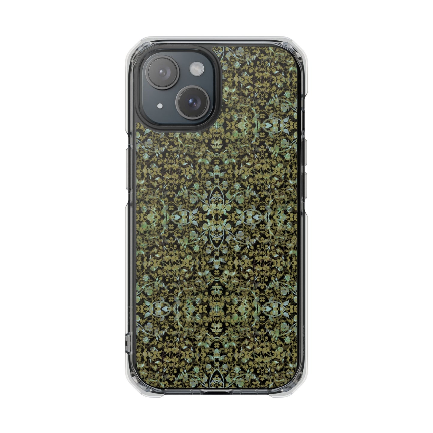 iPhone 15 Magnetic Clear Impact Case - Hidden Weave Series No.4