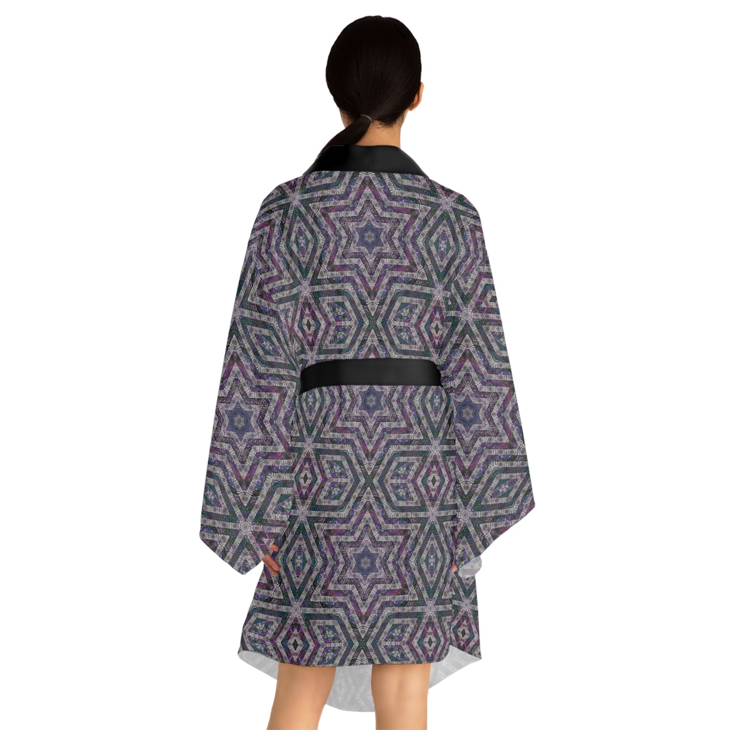 Long Sleeve Kimono Robe - P5 Kaleidoscopic No.26