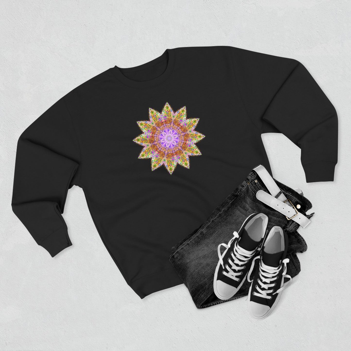 Unisex Crewneck Sweatshirt - Love Light Mandalas No.14