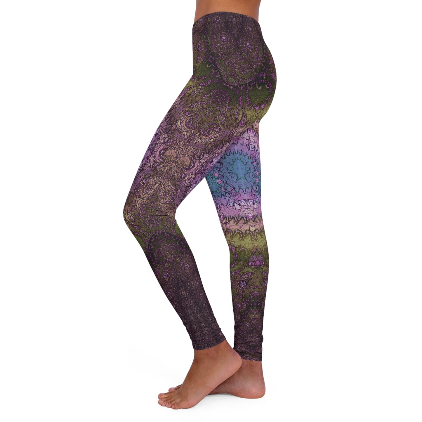 Spandex Leggings - Love Light Fractals No.8b