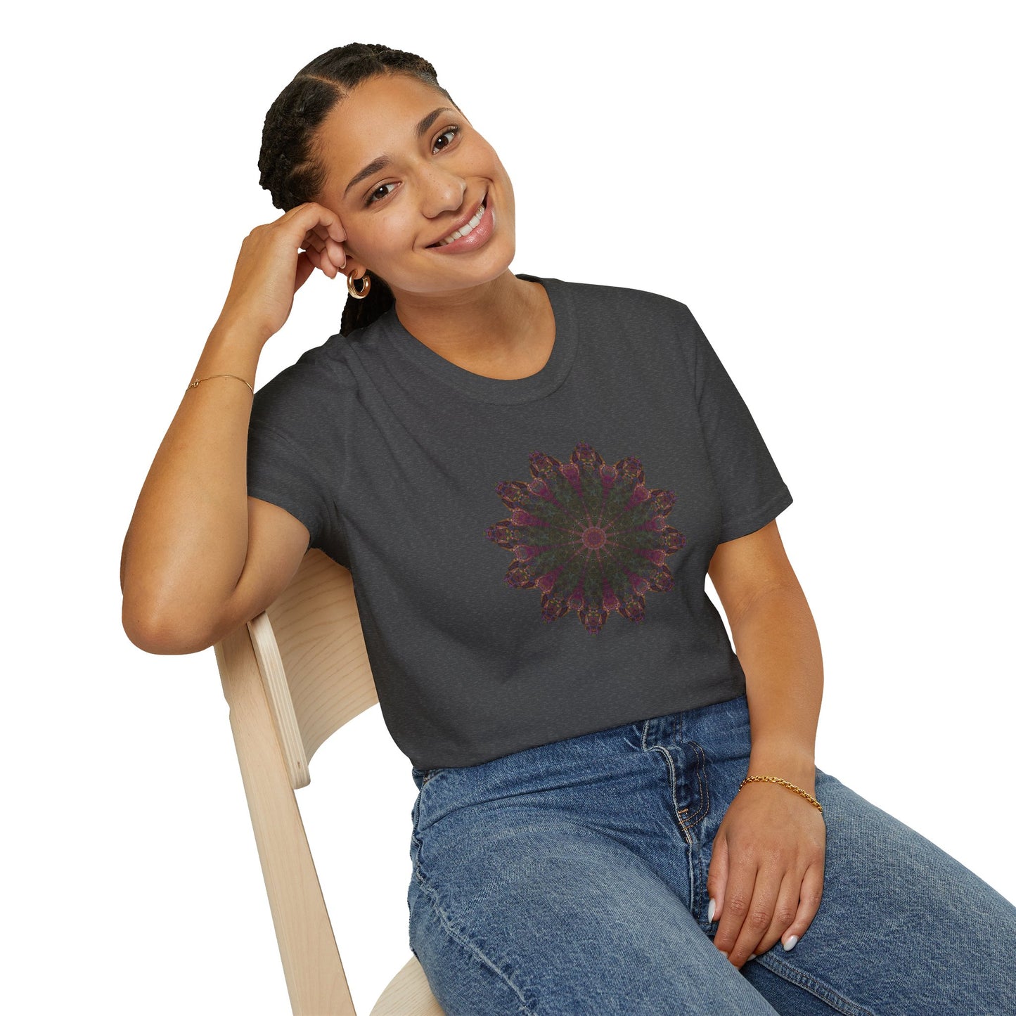 Unisex Softstyle T-Shirt - Love Light Mandalas No.7