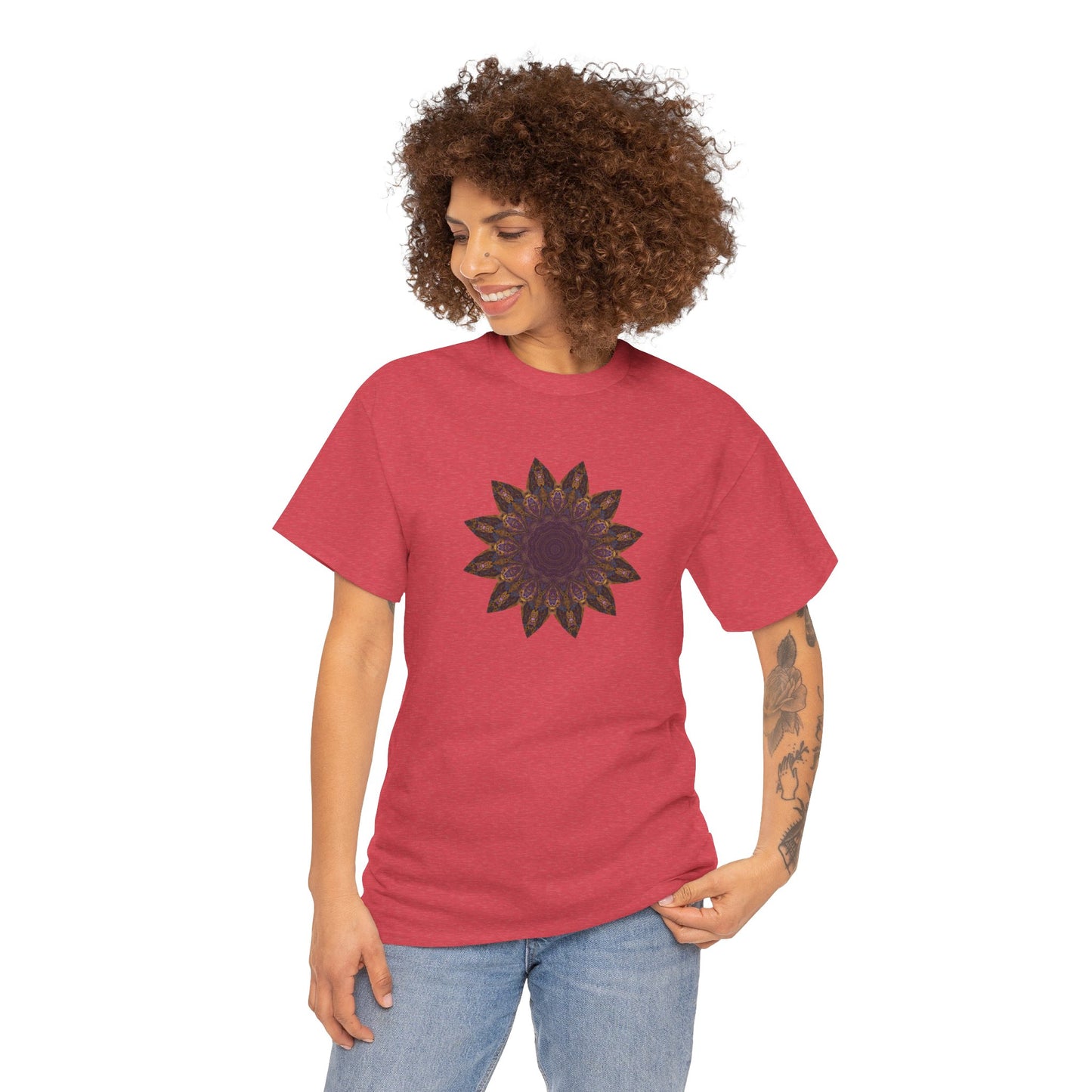 Unisex Heavy Cotton Tee - Love Light Mandalas No.1