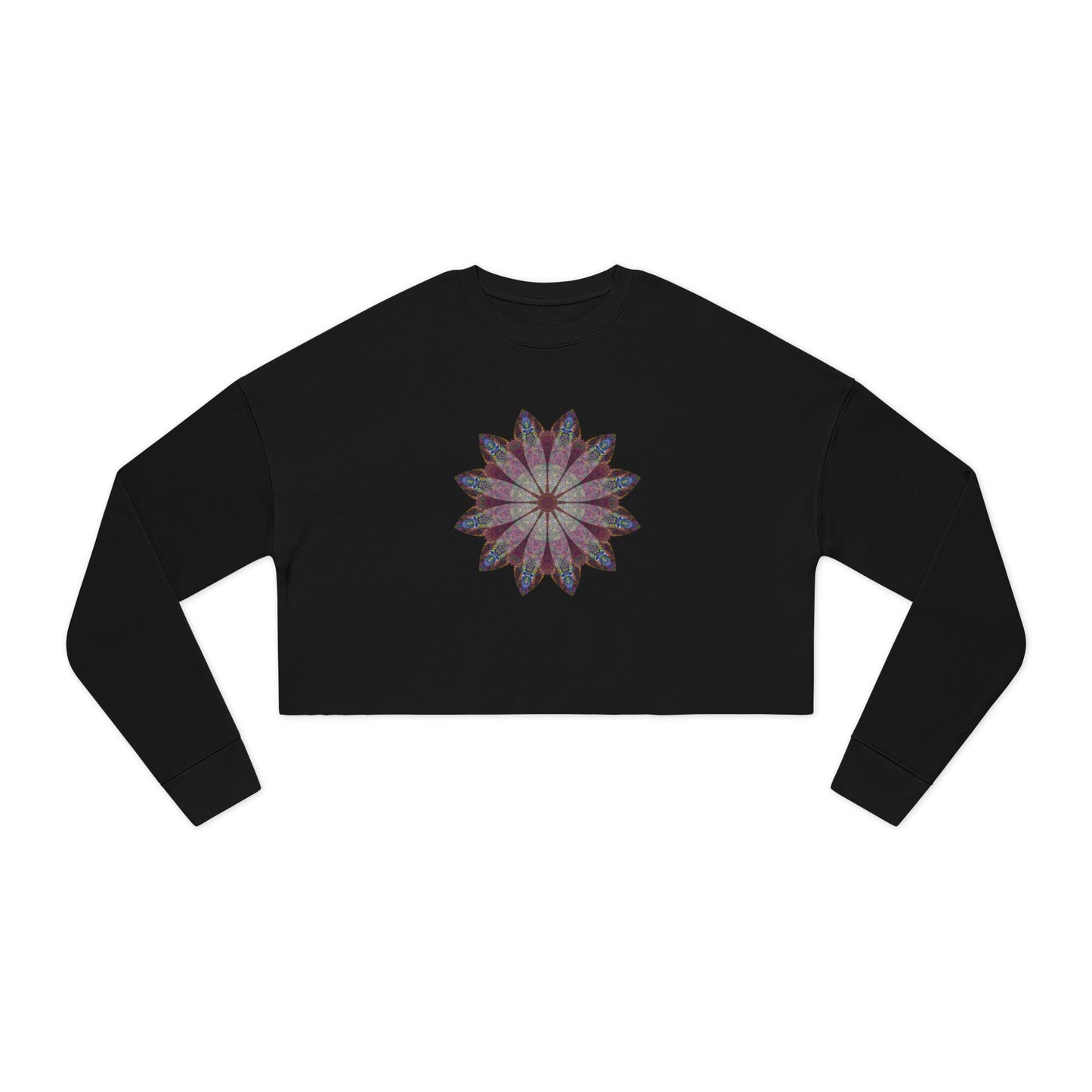 Women's Cropped Sweatshirt - Love Light Mandalas No.9