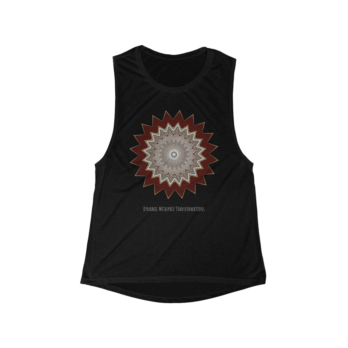 Women's Flowy Scoop Muscle Tank - Mycelium Mandalas No.1