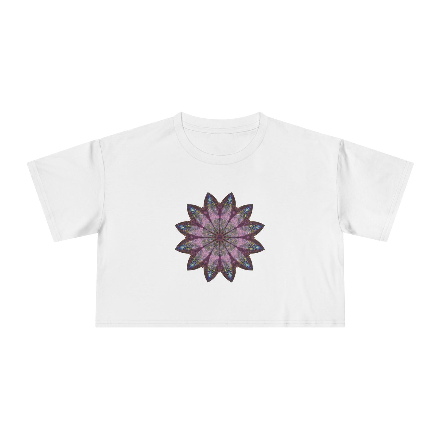 Women's Cropped Tee - Love Light Mandalas No.19