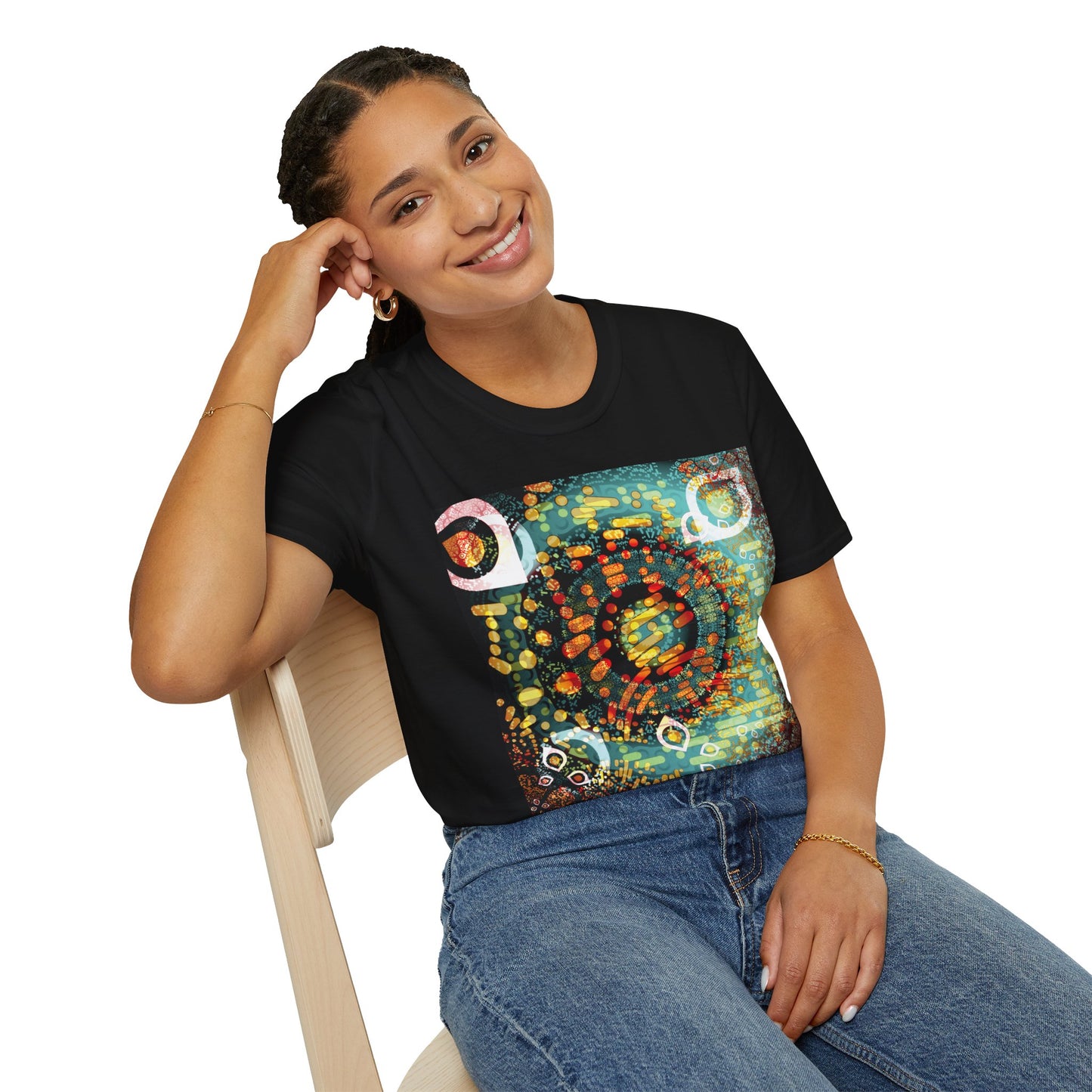 Unisex Softstyle T-Shirt - Psychedelic QR No.1