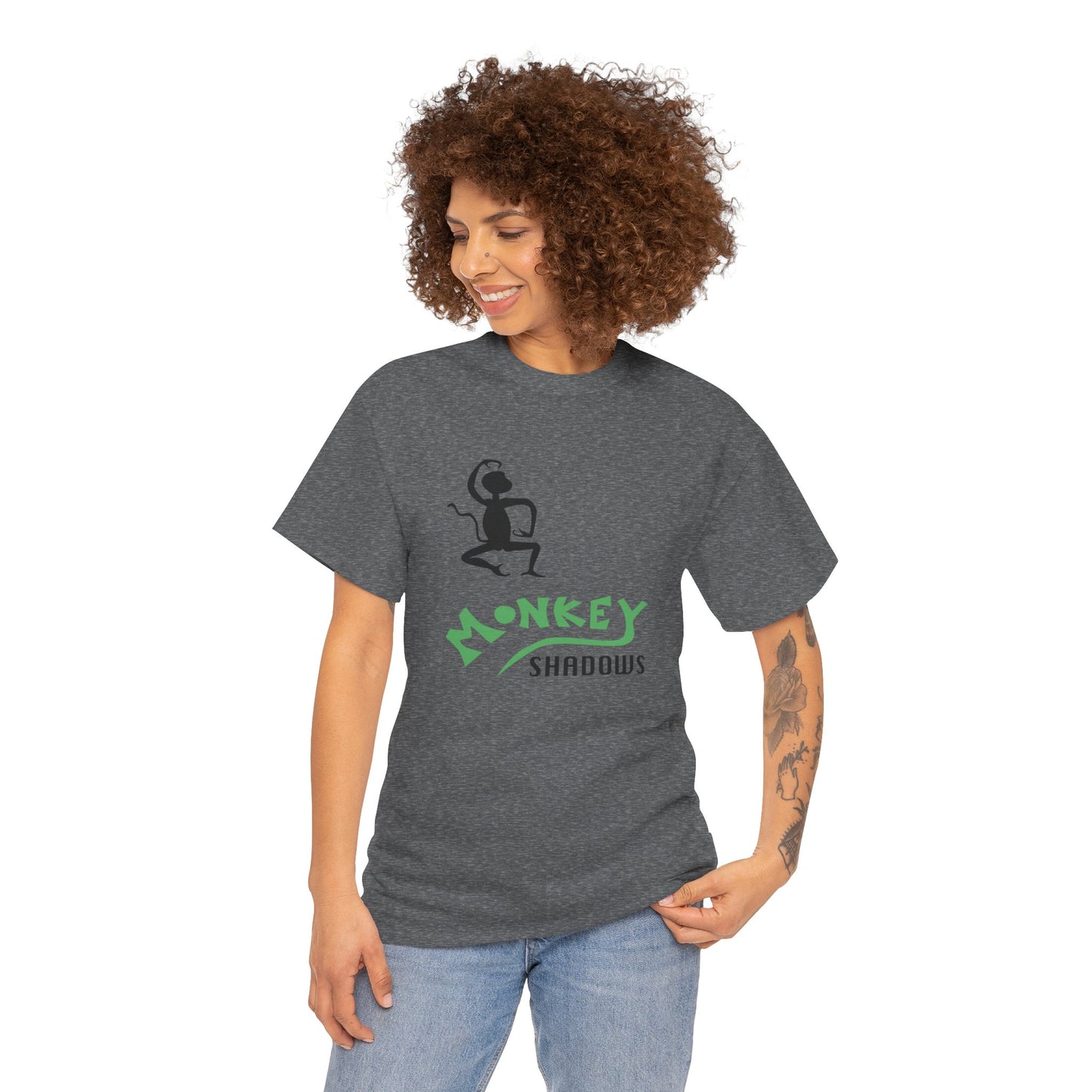 Unisex Heavy Cotton Tee - Monkey Shadows