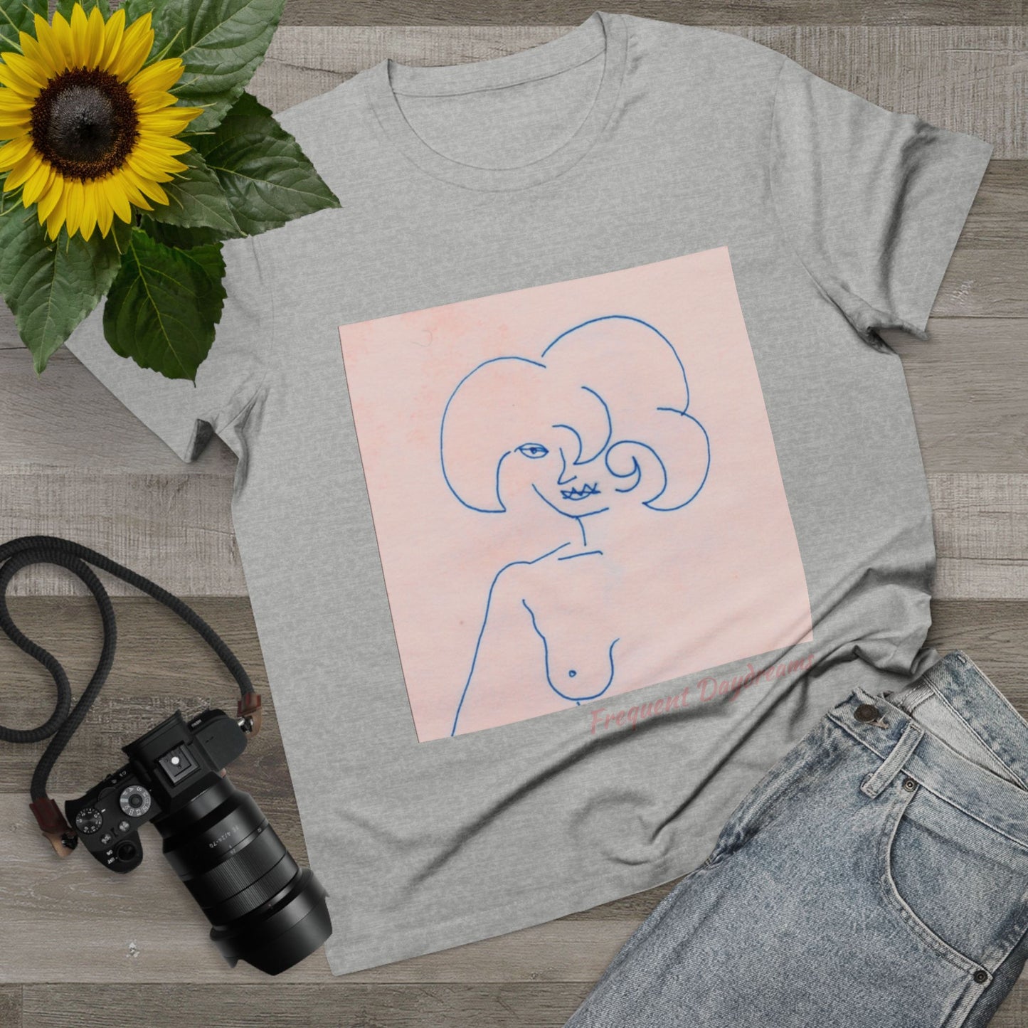 Women’s Maple Tee - Frequent Daydreams Sketch No.45