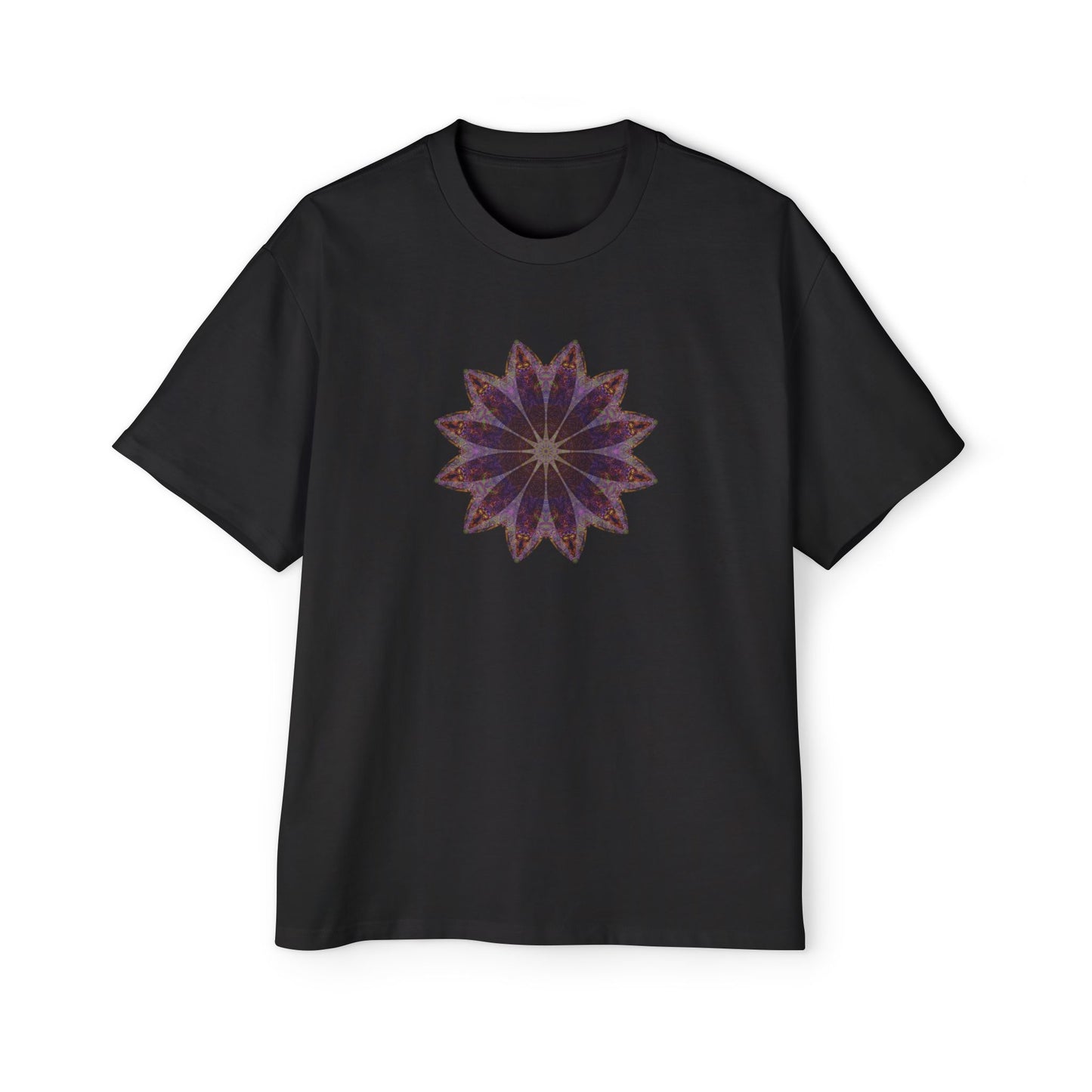 Men's Heavy Oversized Tee - Love Light Mandalas No.11