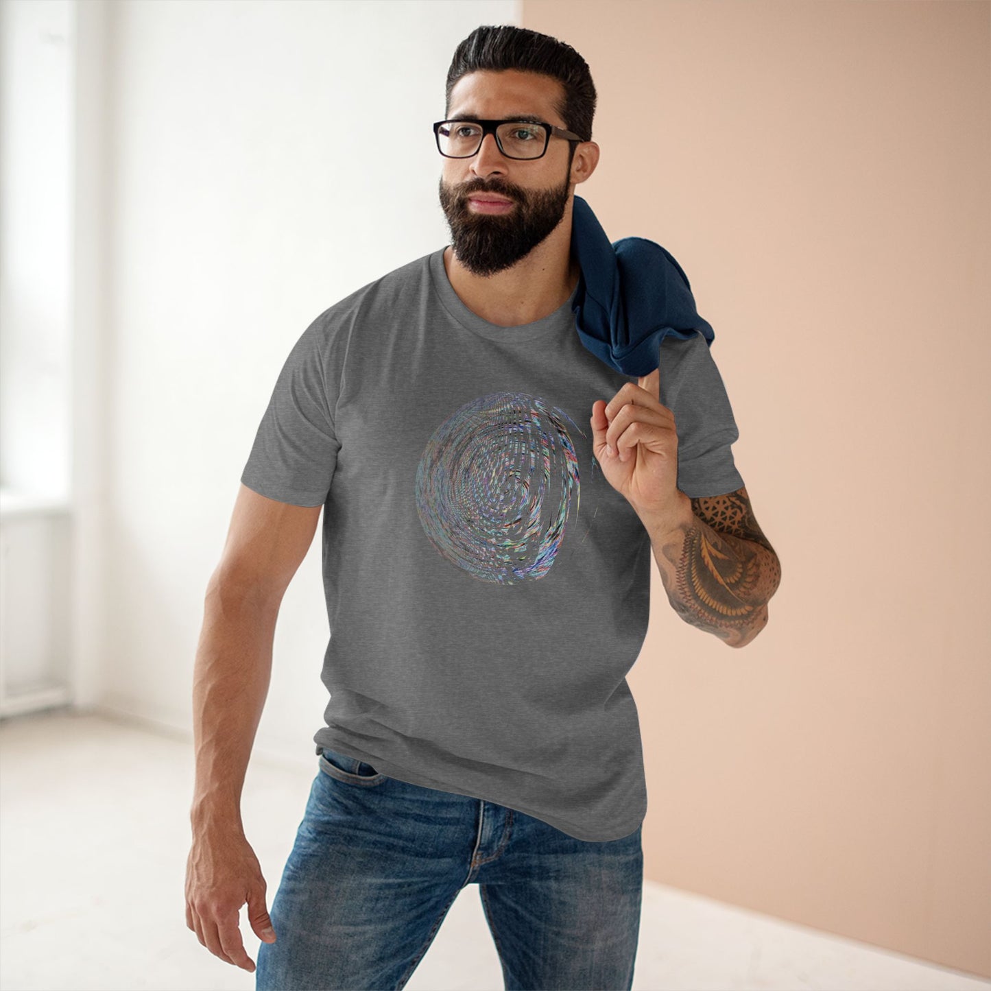 Men's Staple Tee - Fractal Moon No.2