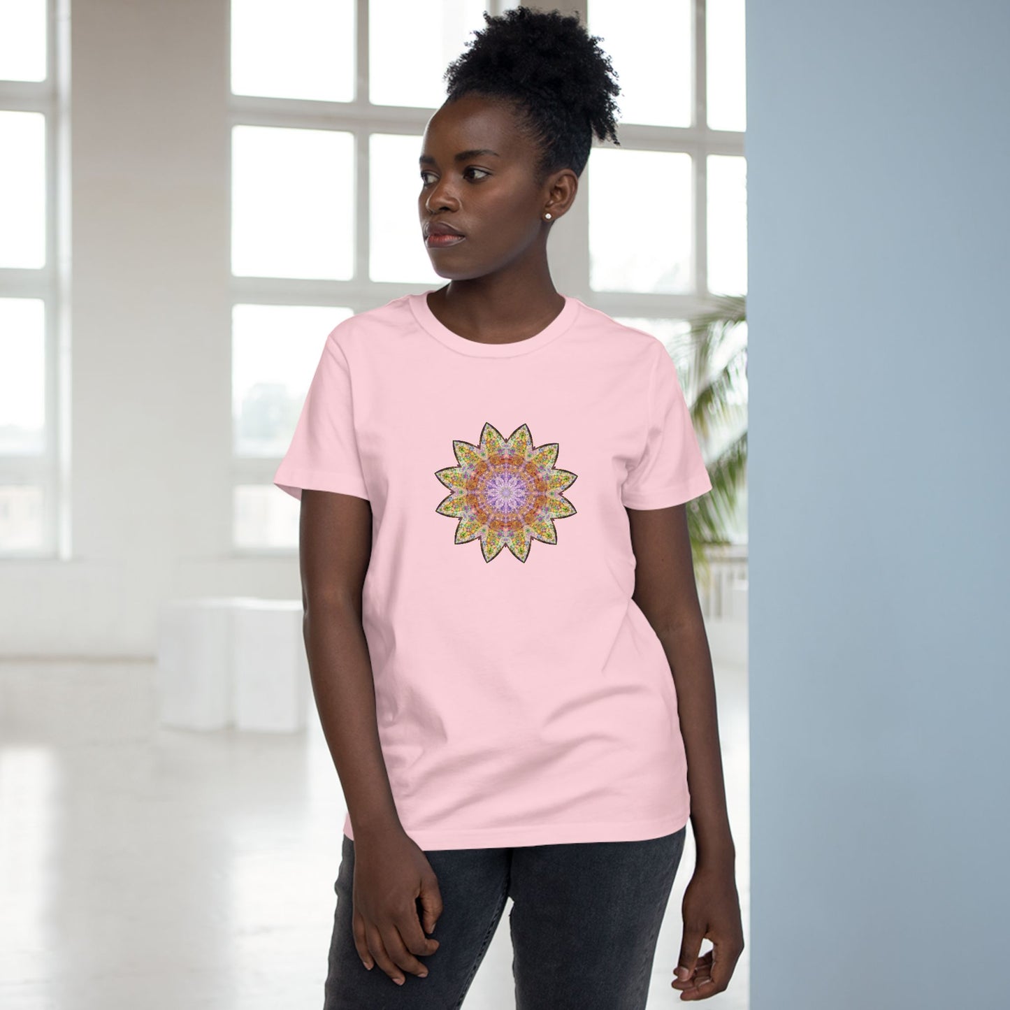 Women’s Maple Tee - Love Light Mandalas No.14