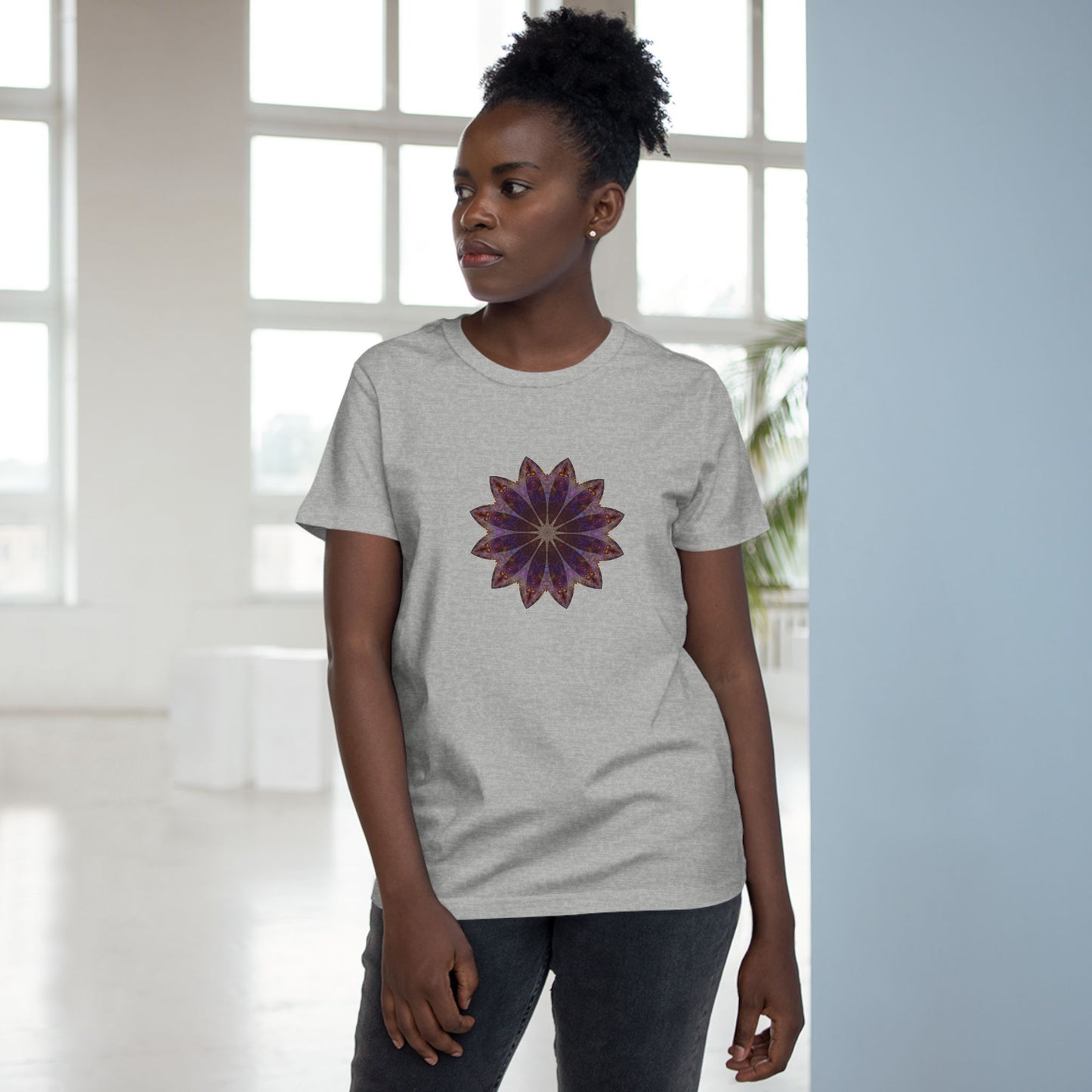 Women’s Maple Tee - Love Light Mandalas No.11
