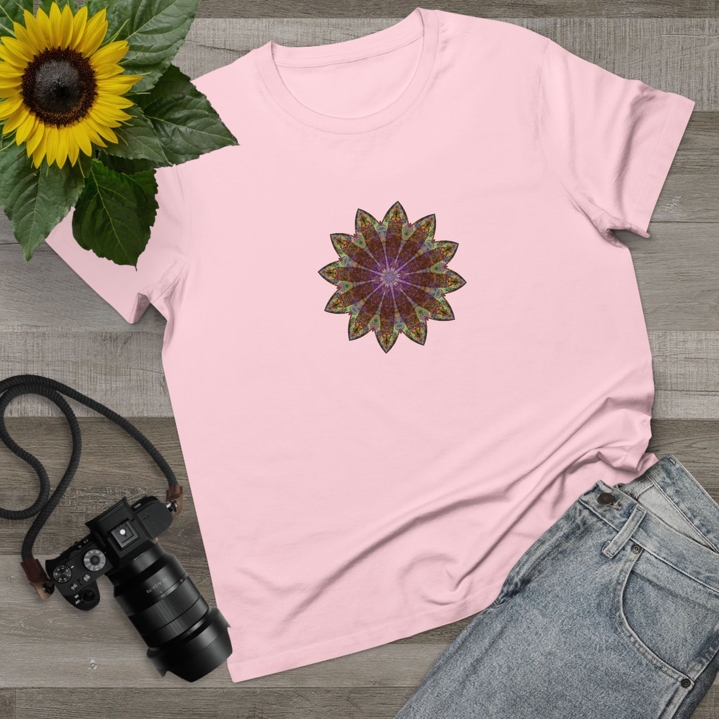 Women’s Maple Tee - Love Light Mandalas No.13