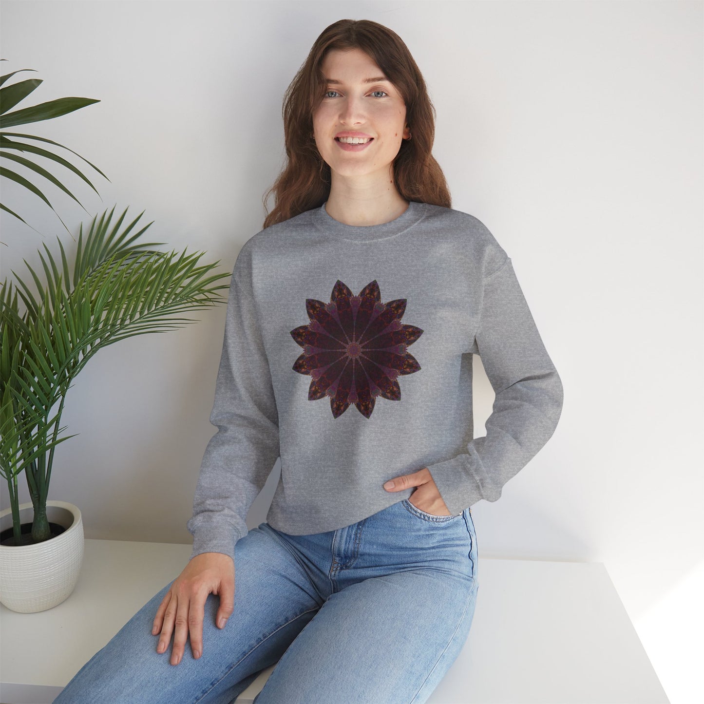 Unisex Heavy Blend™ Crewneck Sweatshirt - Love Light Mandalas No.5