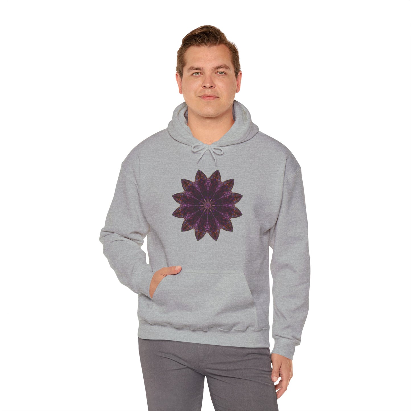 Unisex Heavy Blend™ Hooded Sweatshirt - Love Light Mandalas No.15