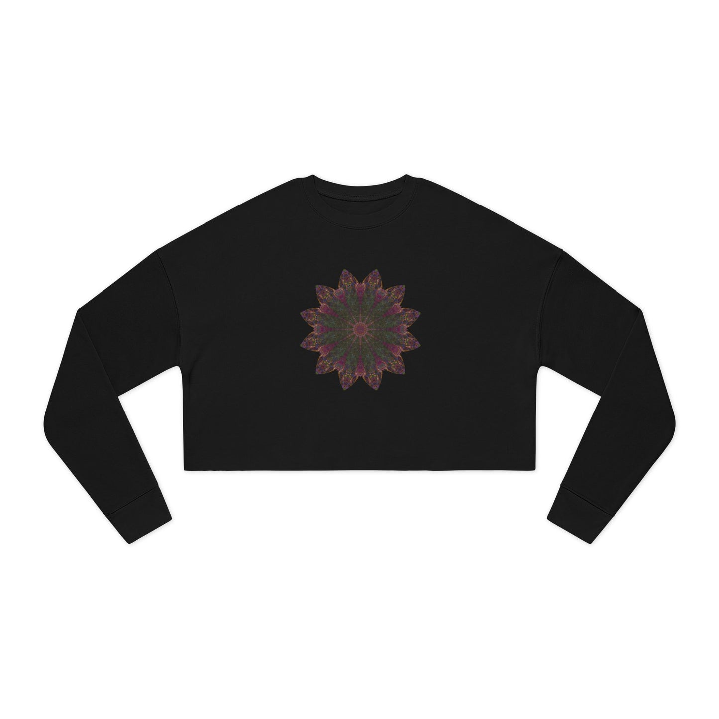 Women's Cropped Sweatshirt - Love Light Mandalas No.7