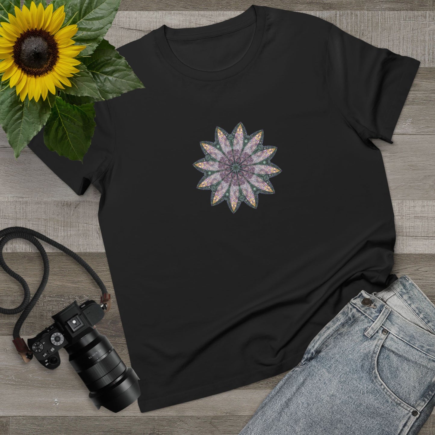 Women’s Maple Tee - Love Light Mandalas No.21