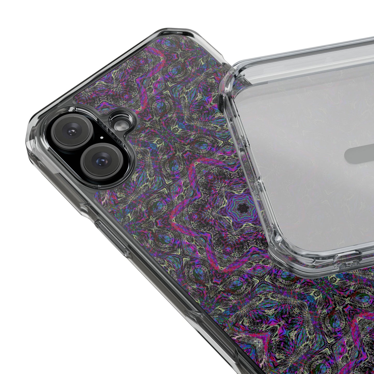 iPhone 16 Magnetic Clear Impact Case - P5 Kaleidoscopic No.33