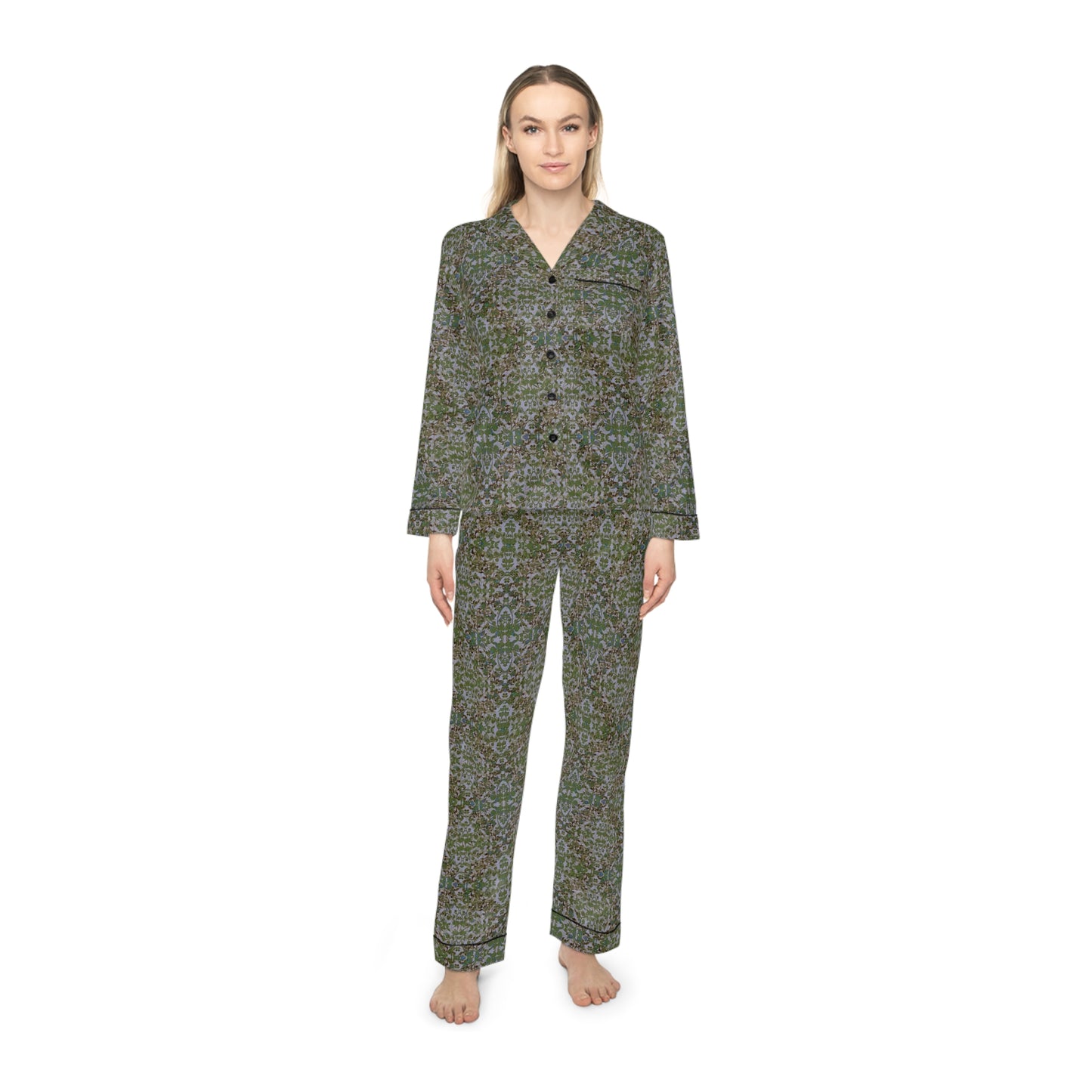 Women's Satin Pajamas - Hidden Weave No.7