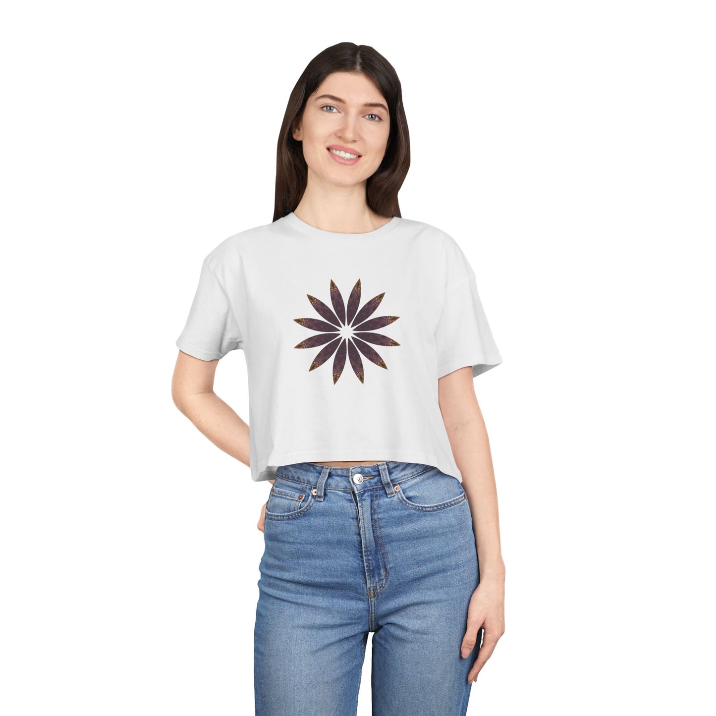 Women's Cropped Tee - Love Light Mandalas No.2