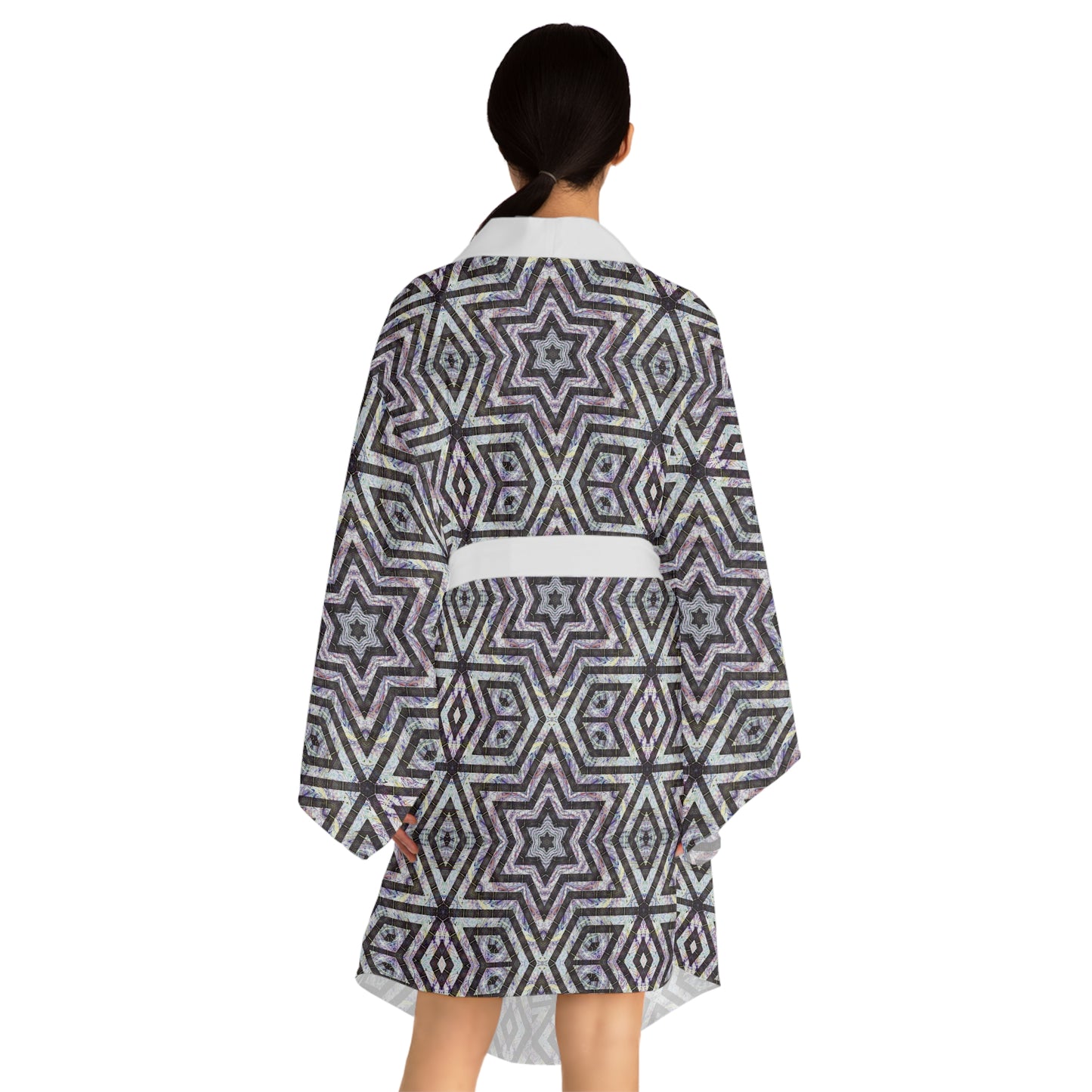 Long Sleeve Kimono Robe - P5 Kaleidoscopic No.20