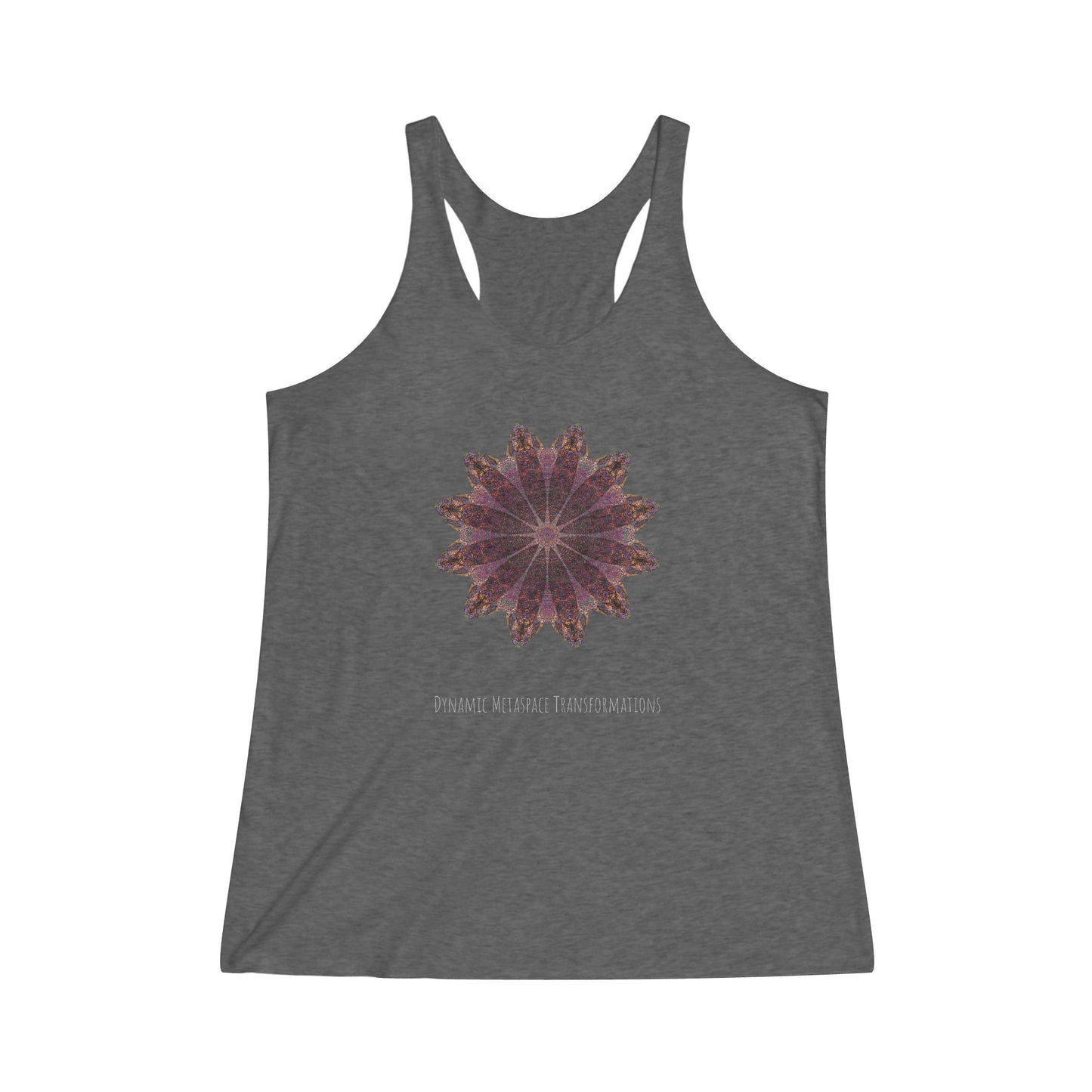 Women's Tri-Blend Racerback Tank - Love Light Mandalas No.5