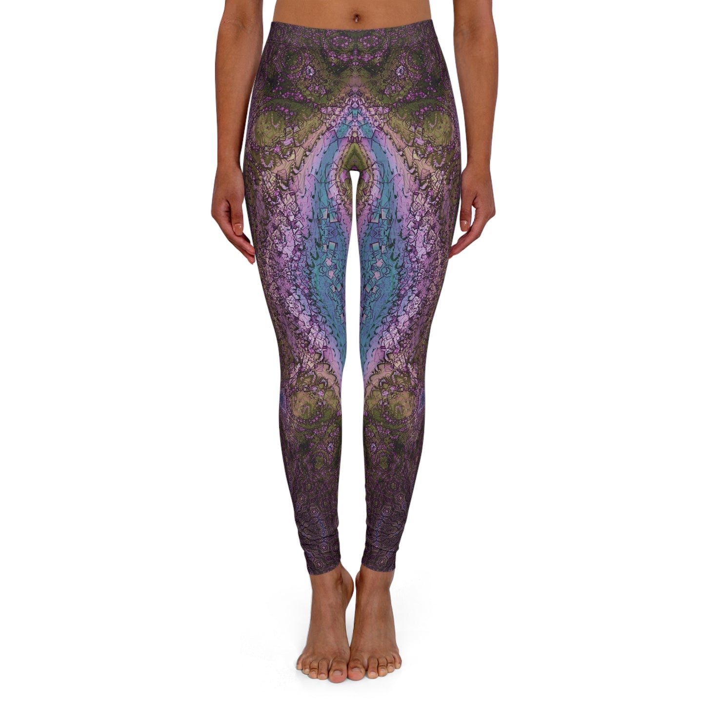 Spandex Leggings - Love Light Fractals No.11a