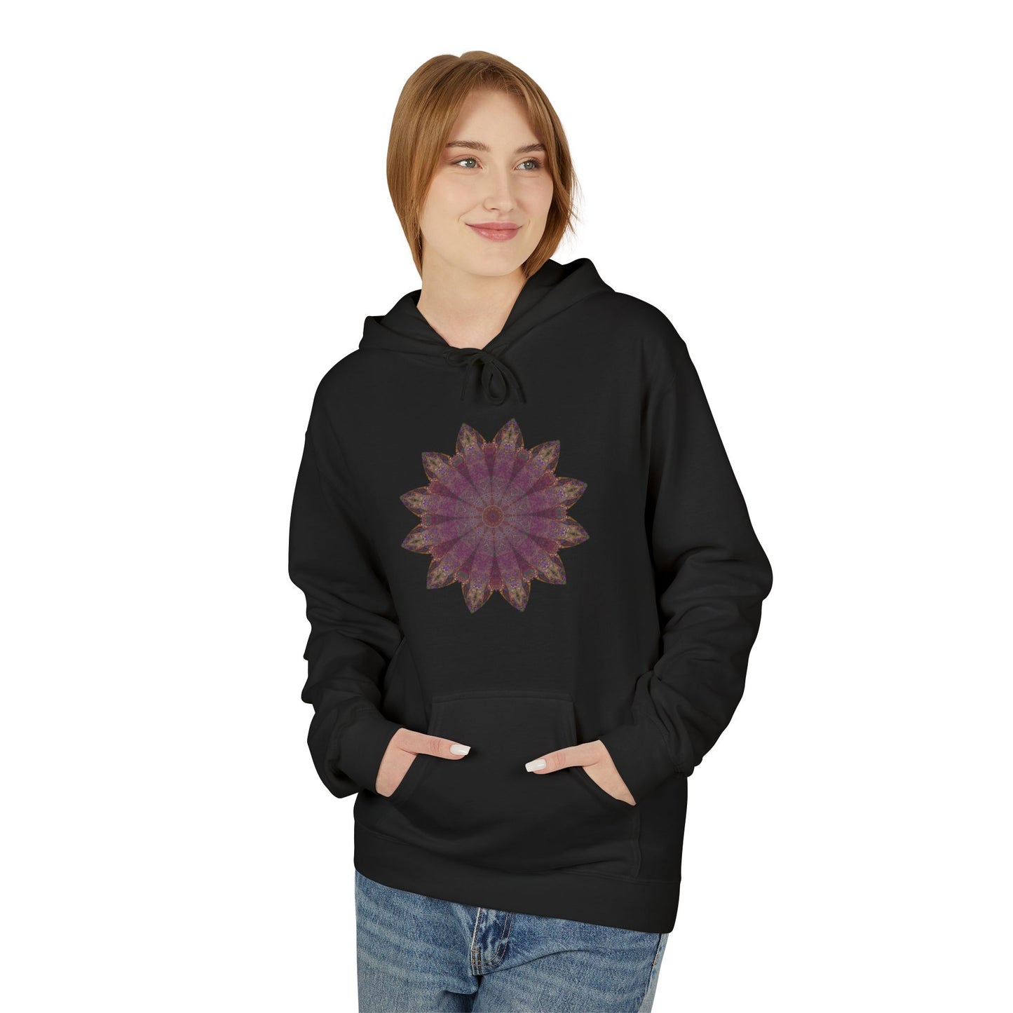 Unisex Midweight Softstyle Fleece Hoodie - Love Light Mandalas No.6