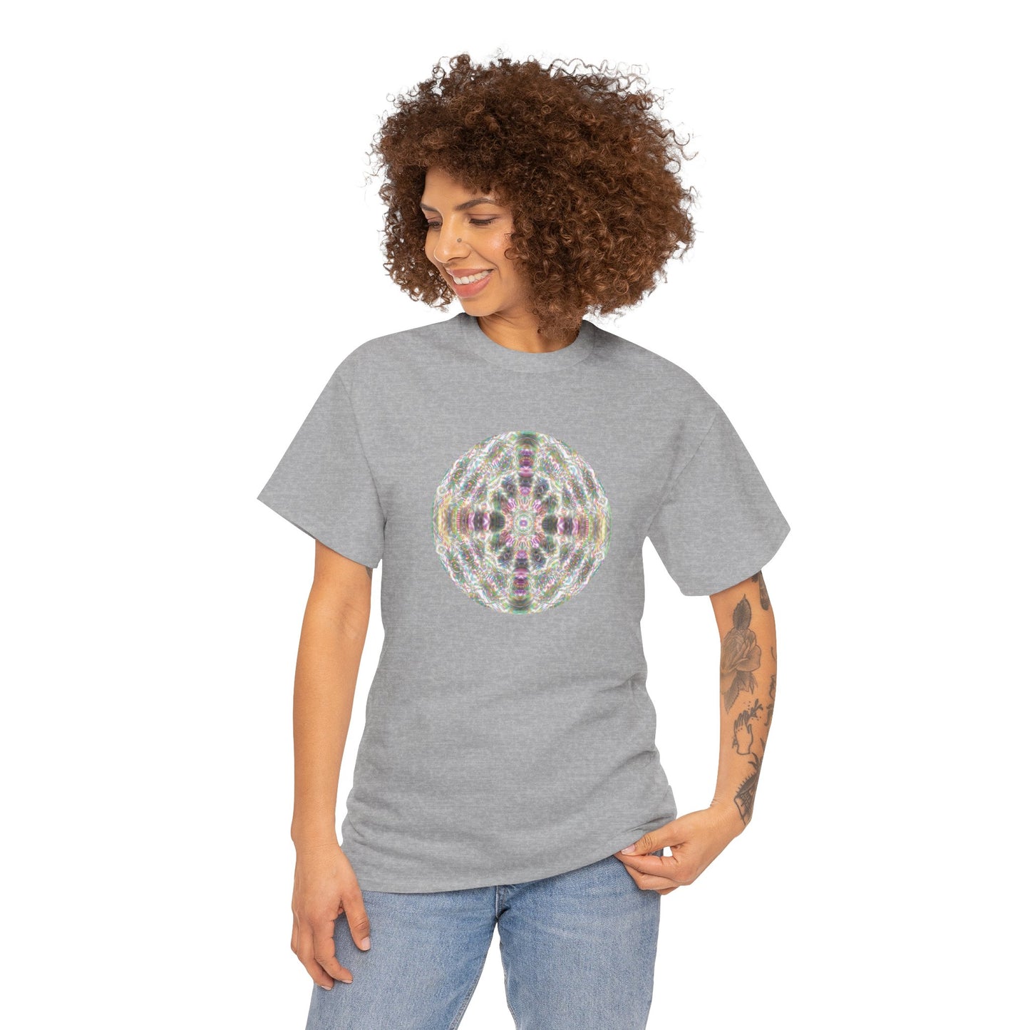 Unisex Heavy Cotton Tee - DMT Scribe Spheres No.7