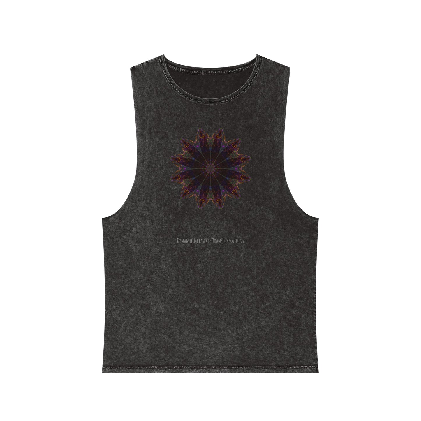 Unisex Stonewash Tank Top - Love Light Mandalas No.10