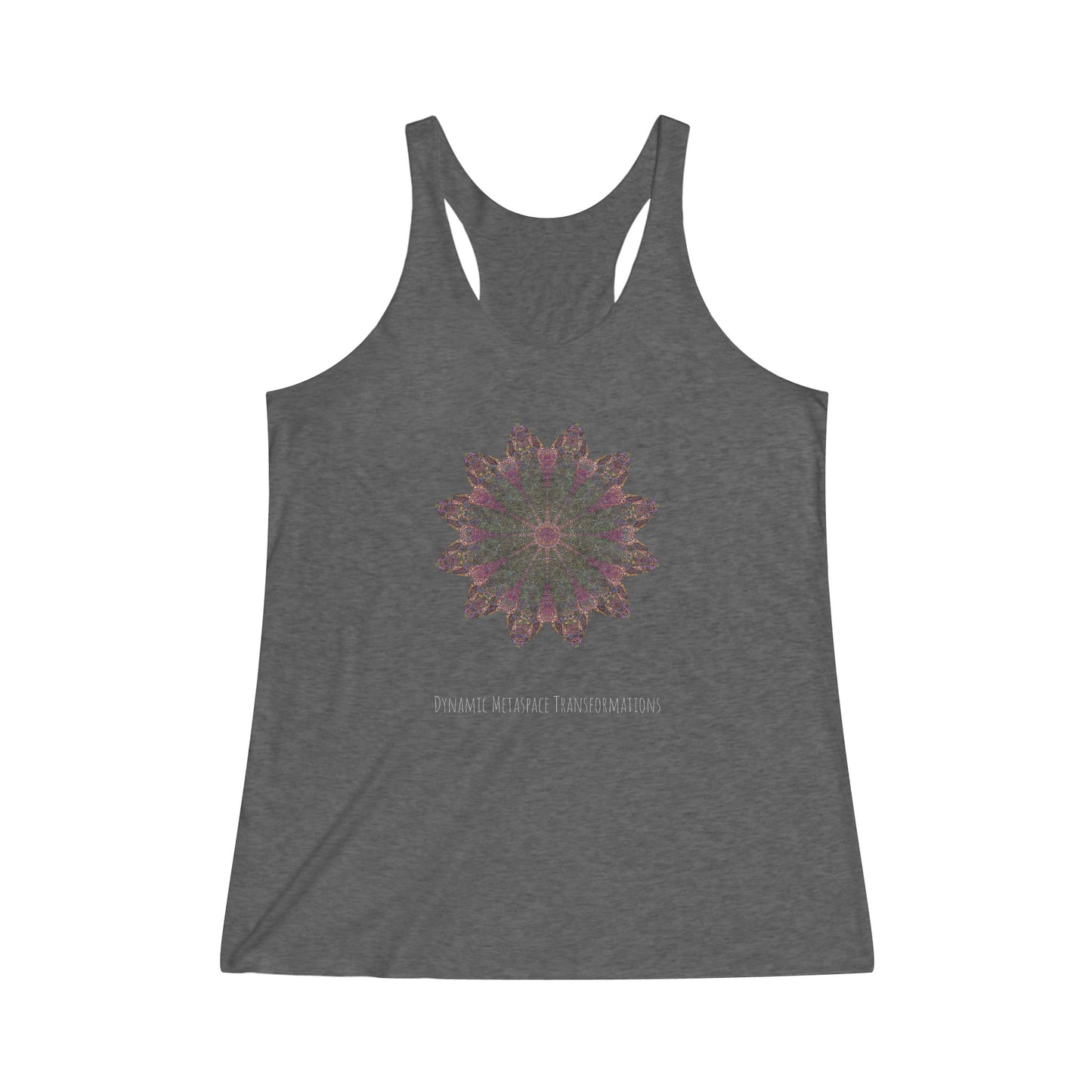 Women's Tri-Blend Racerback Tank - Love Light Mandalas No.7