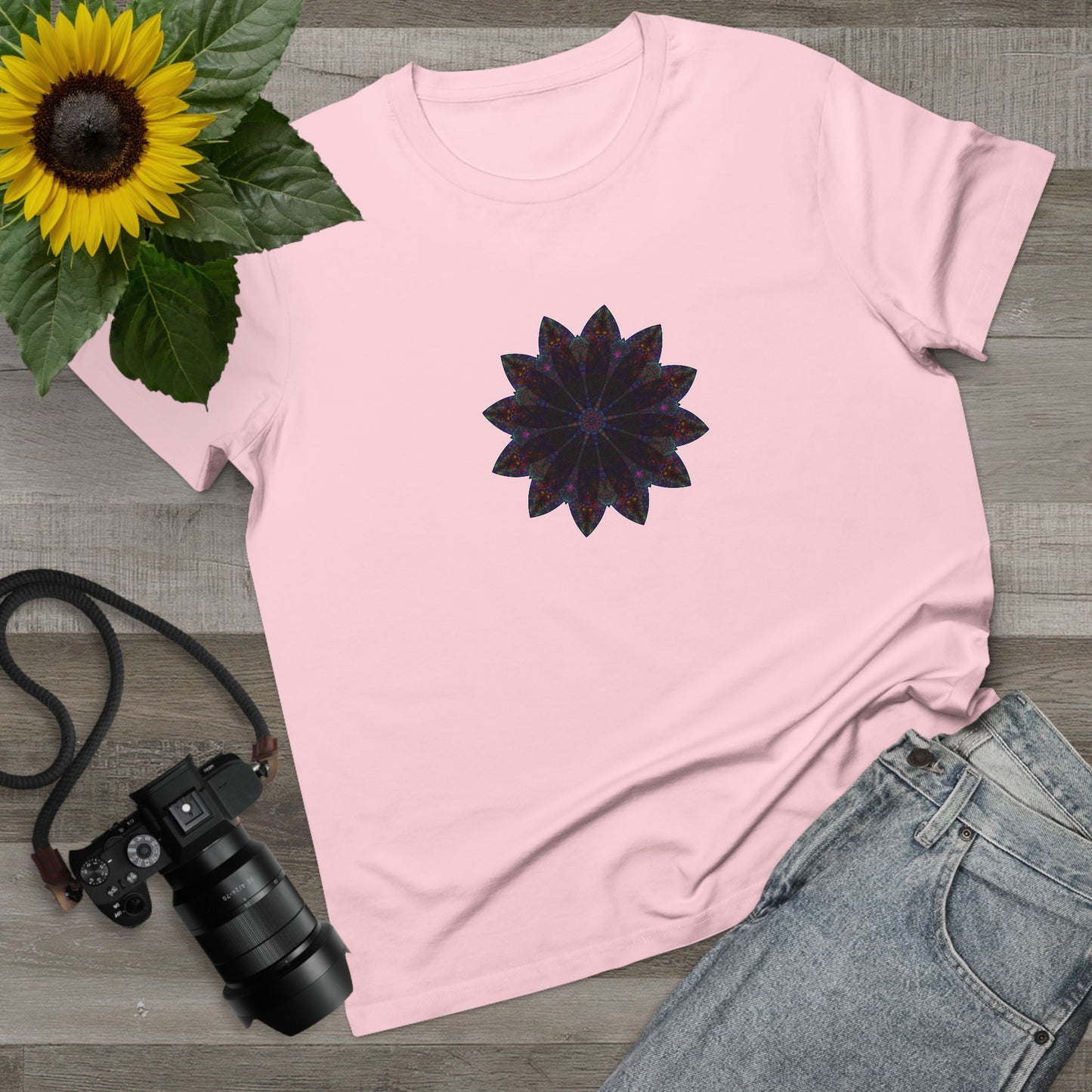 Women’s Maple Tee - Love Light Mandalas No.25