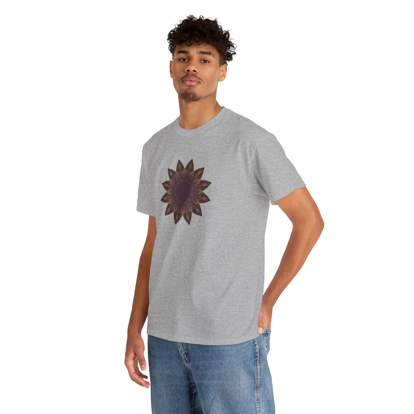 Unisex Heavy Cotton Tee - Love Light Mandalas No.1