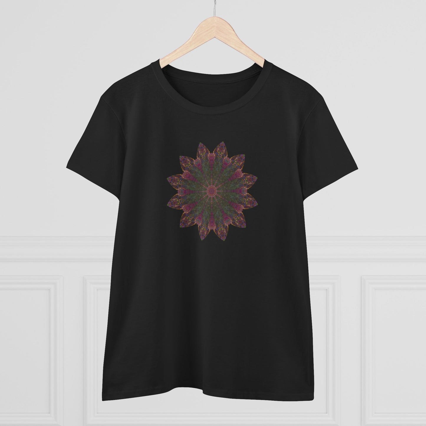 Women's Midweight Cotton Tee - Love Light Mandalas No.7