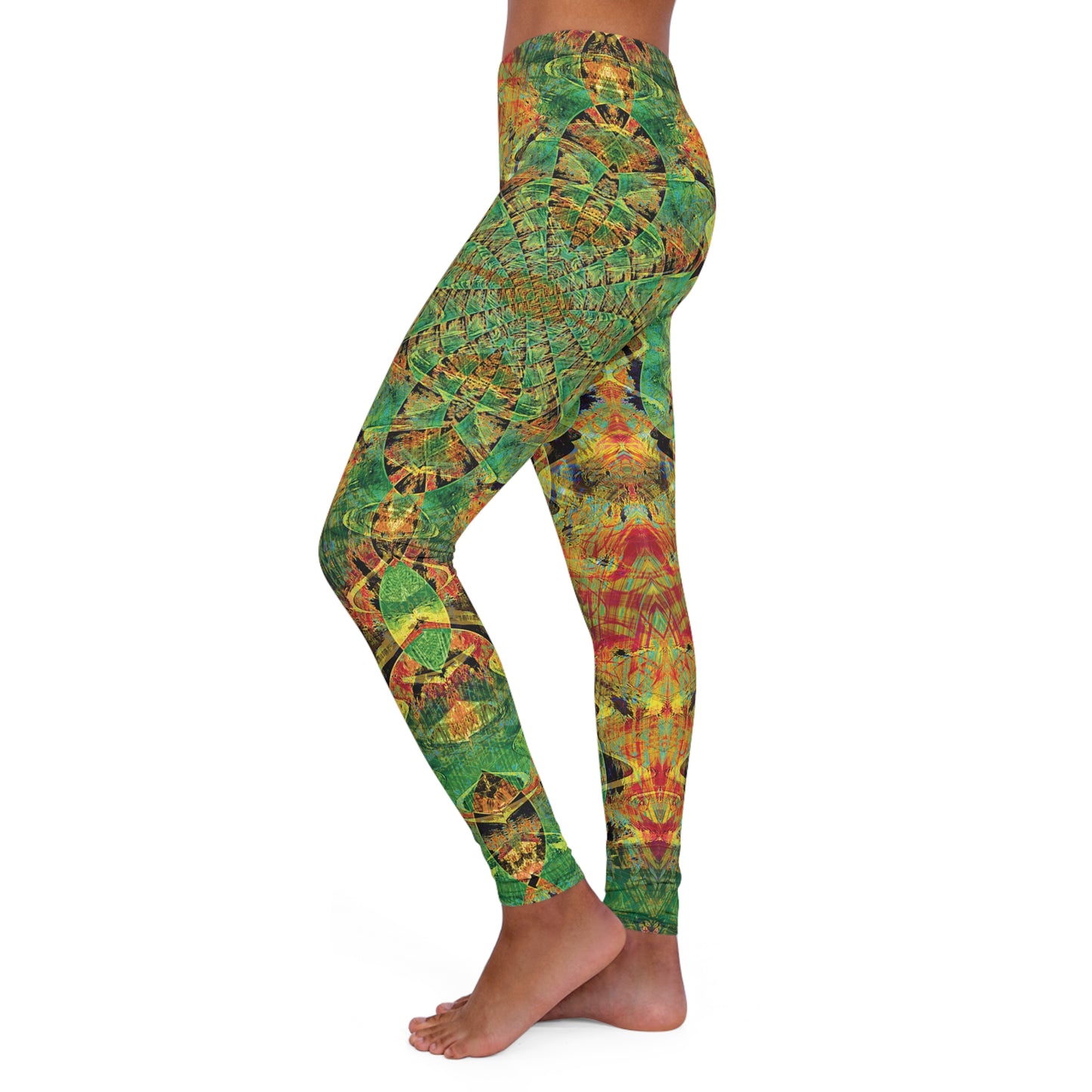 Spandex Leggings - Love Light Fractals No.3a